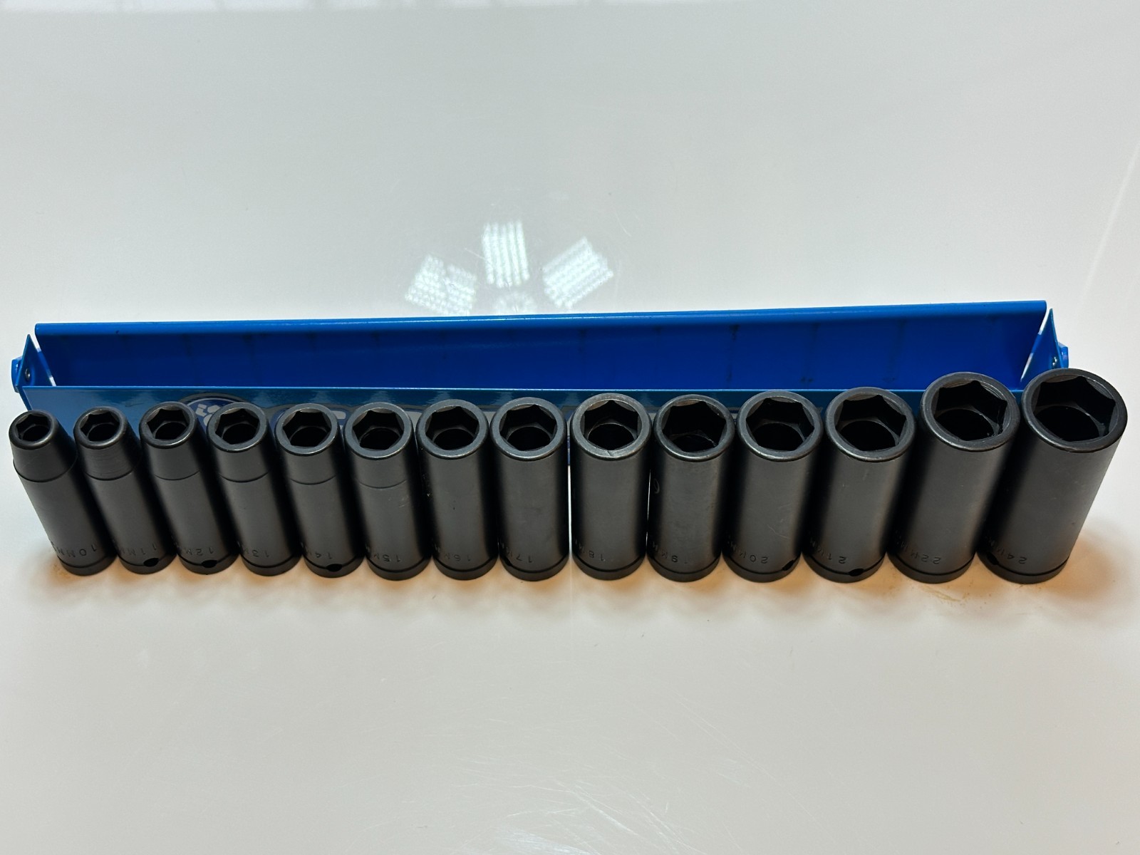 NOS Cornwell USA 14pc 1/2″ Drive Metric Deep Impact Socket Set, 10mm to 24mm NEW