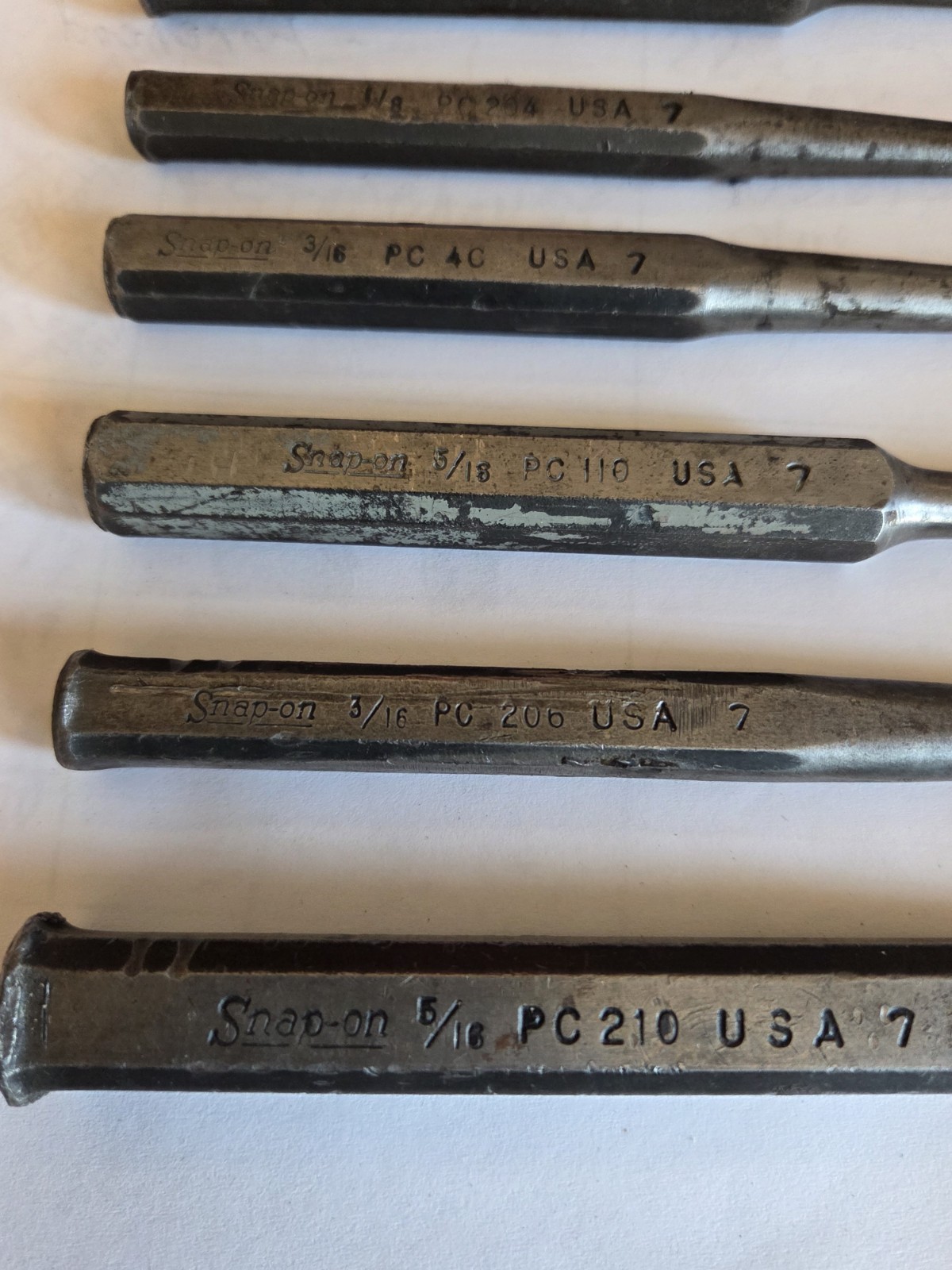 9pc SNAP ON Tools PUNCH AND CHISEL SET