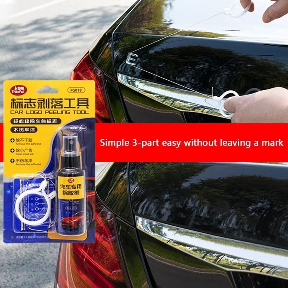 Car Badge Emblem Decal Removal Tool Kit – 60ml Adhesive Remover Uk