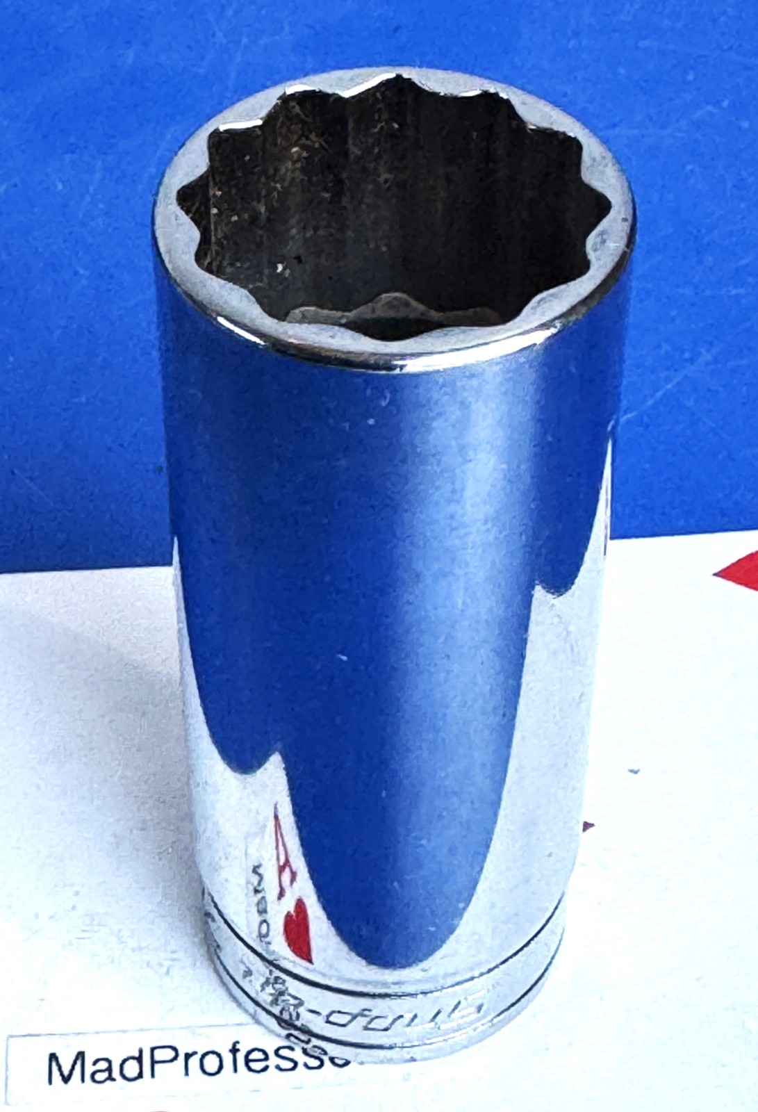 Snap-on Tools 3/8″ drive SAE 7/8″ Deep Chrome 12-point Socket wrench SF281 NEW