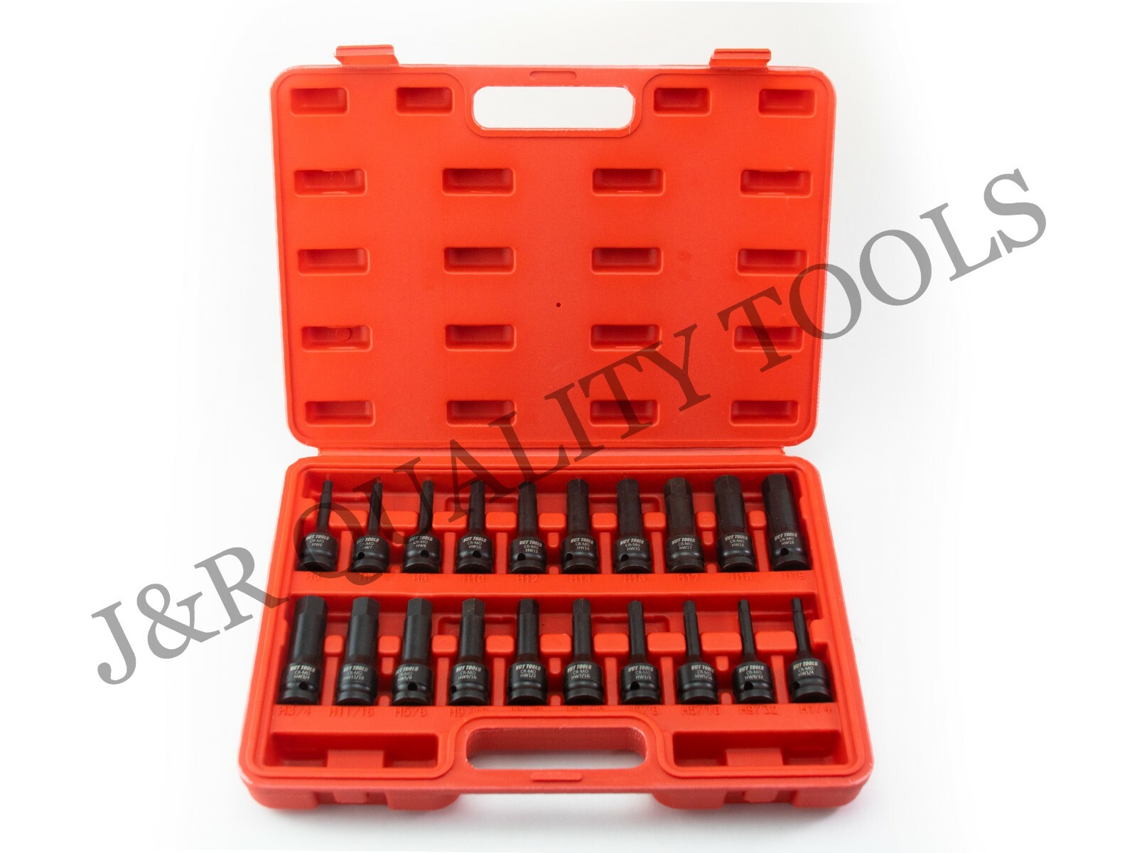 20 Pc 1/2″ Drive SAE & Metric Master Impact Hex Driver Set VCT Brand New!