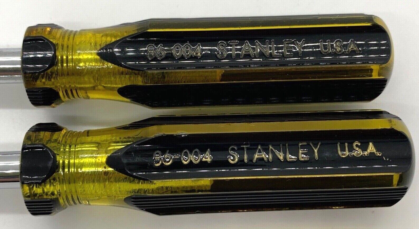 🇺🇸 (2) NEW Stanley USA 1/4″ Socket Driver Spinner Screwdriver 6″ Long Set Lot