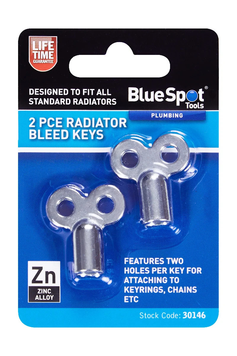 2pc Radiator Bleed Keys Zinc Alloy Two Holes Per Attaching Keyrings Chains 30146