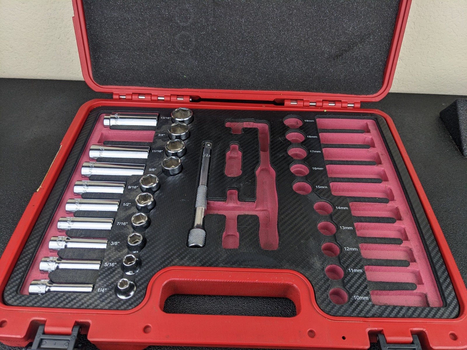 #bn926 Mac Tools SAE Metric Deluxe 3/8″ Drive General Service Set Socket Case