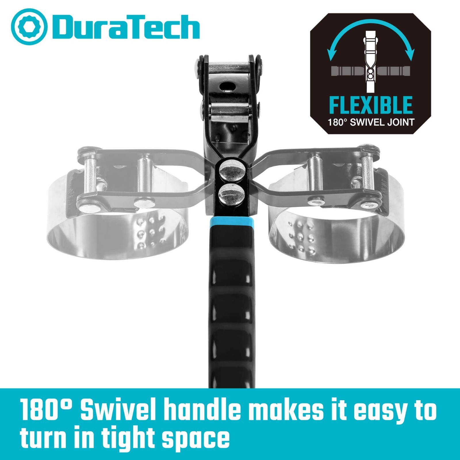 DURATECH Swivel Oil Filter Wrench 3-1/4in to 3-7/8in Car Filter Removal Tool