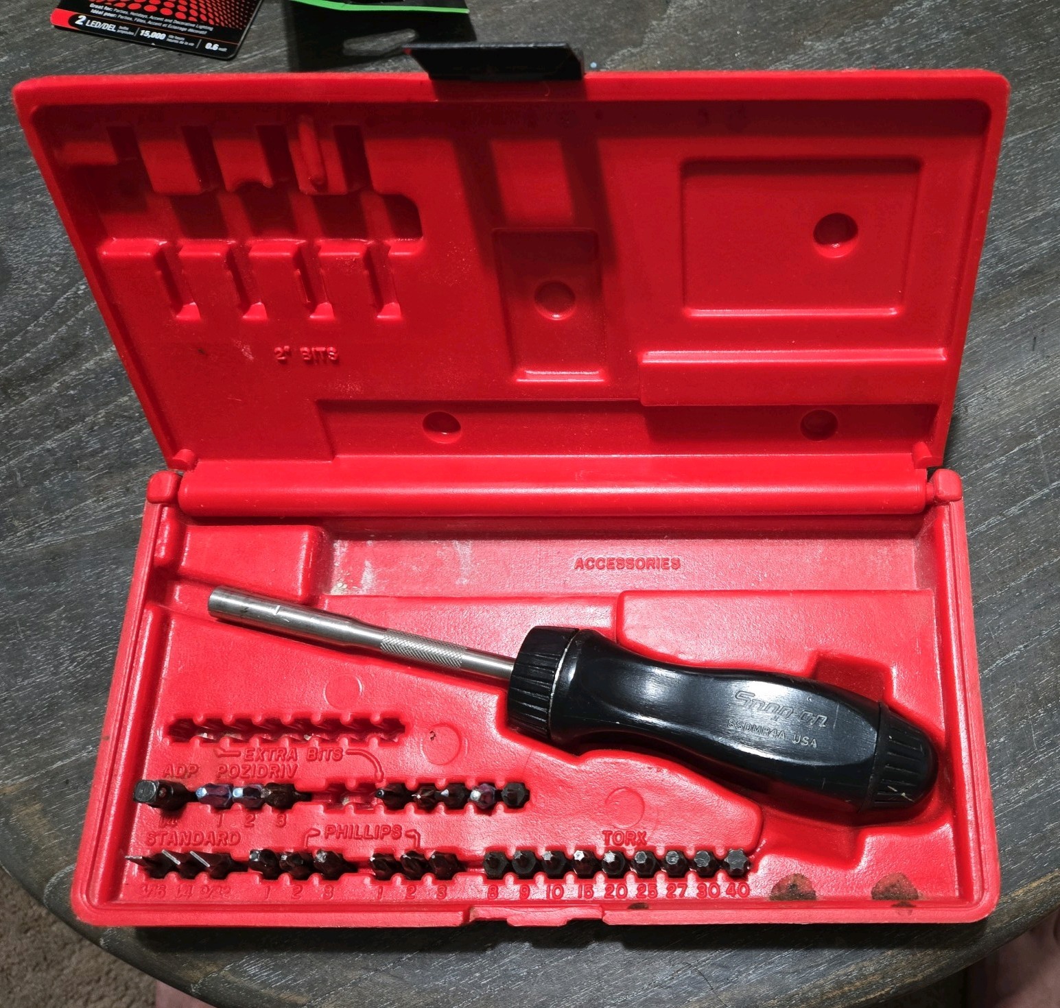 Snap On SSDMR230 Magnetic Ratcheting Screwdriver & Case
