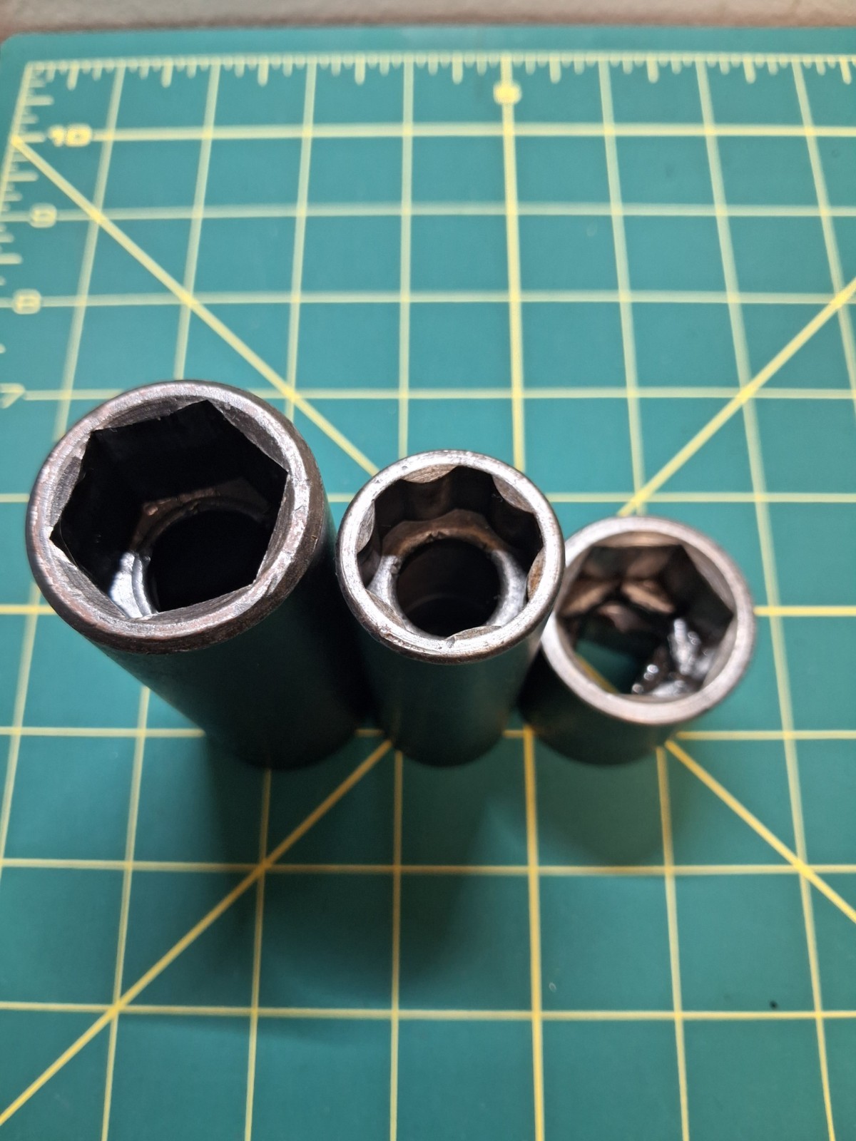 Proto Professional 1/2″ Drive 3 Piece Lot 6pt & 8pt Impact Sockets 15/16 3/4