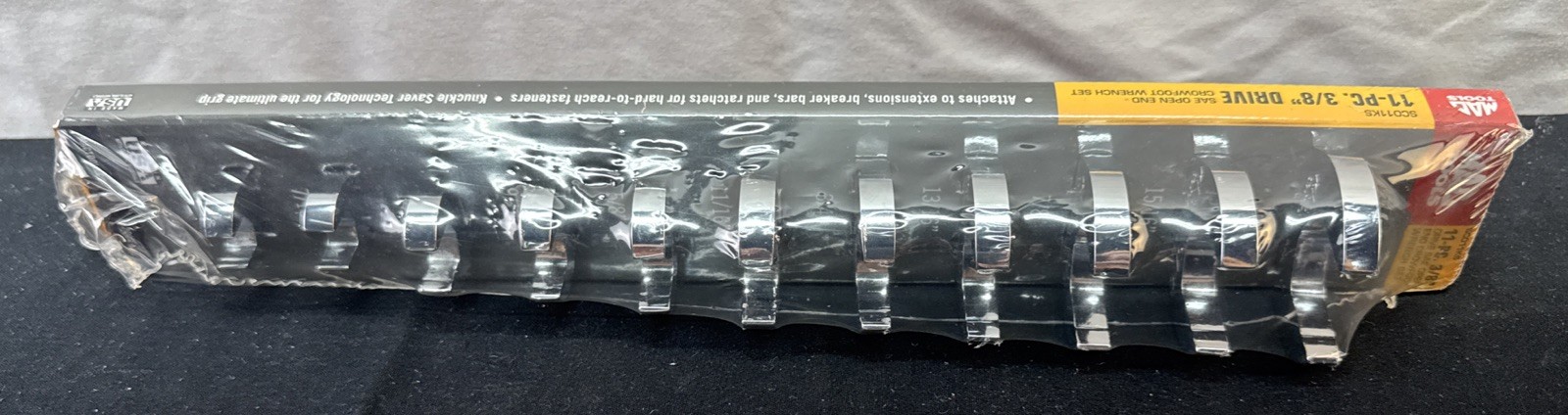 Mac Tools 11-pc SCO11KS Saw 3/8”-1” Crows Foot Open End Wrench Set USA Brand New