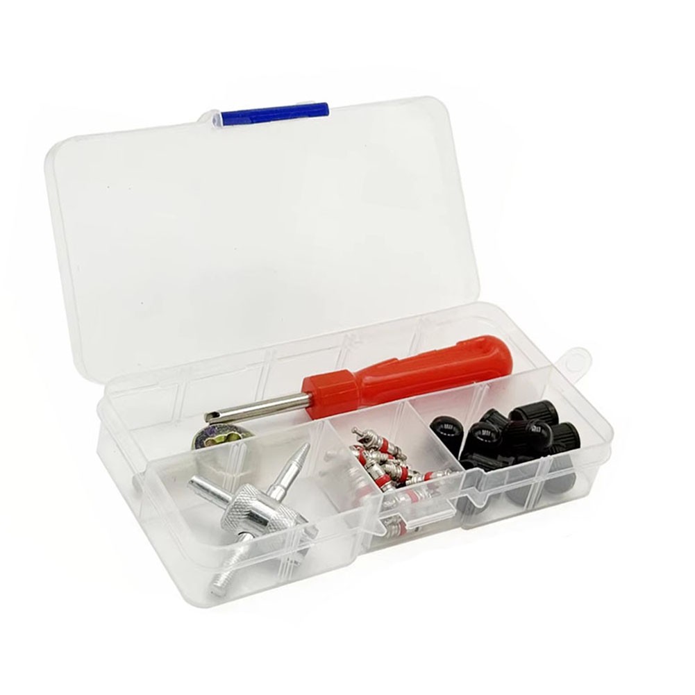 33 Piece Tire Valve Stem Core Remover Tool Kit with Steel Construction