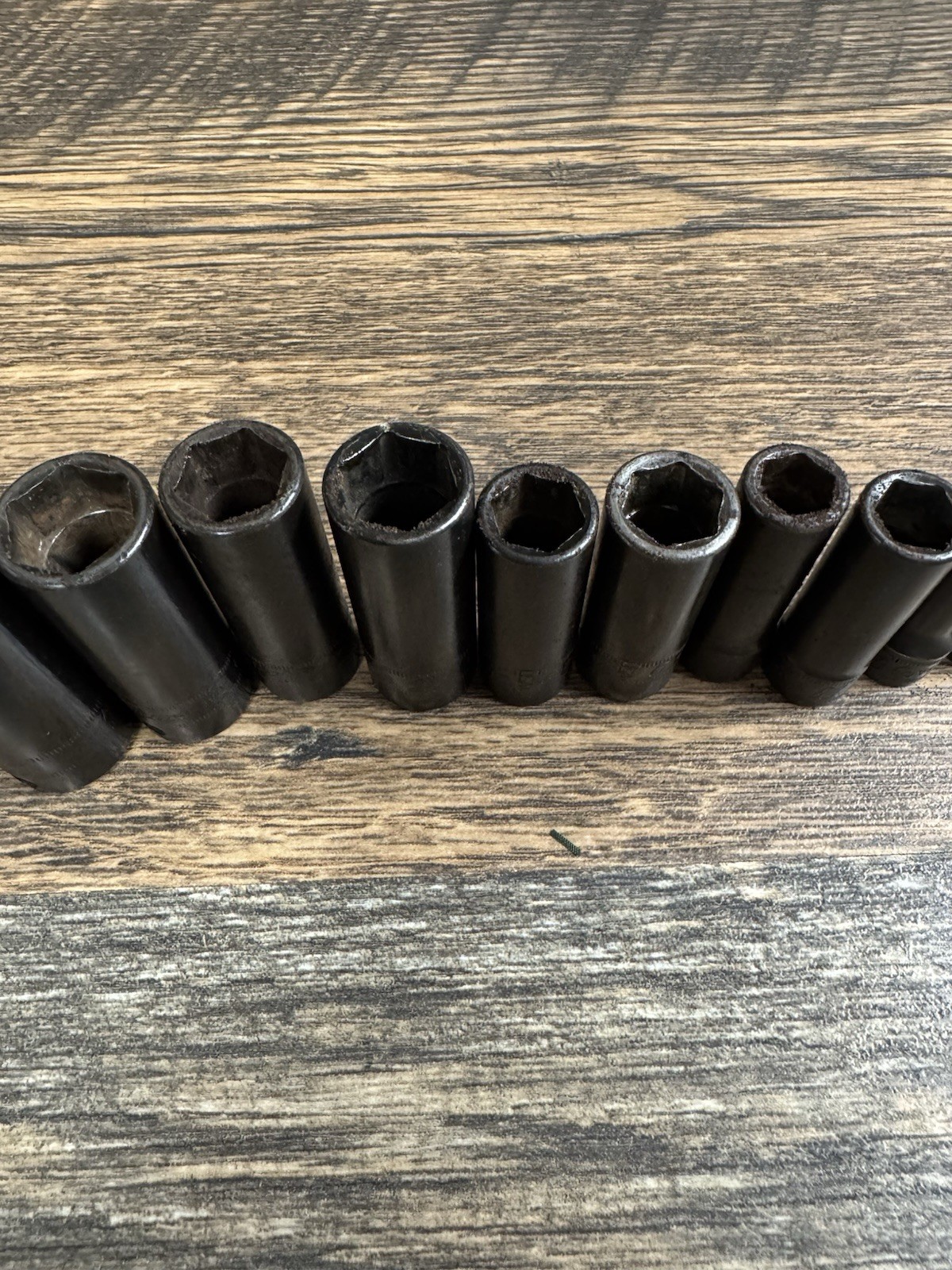 USED SNAP ON TOOLS 214SIMFMYA 3/8″ METRIC 6 PT DEEP IMPACT SOCKET SET 8-19mm