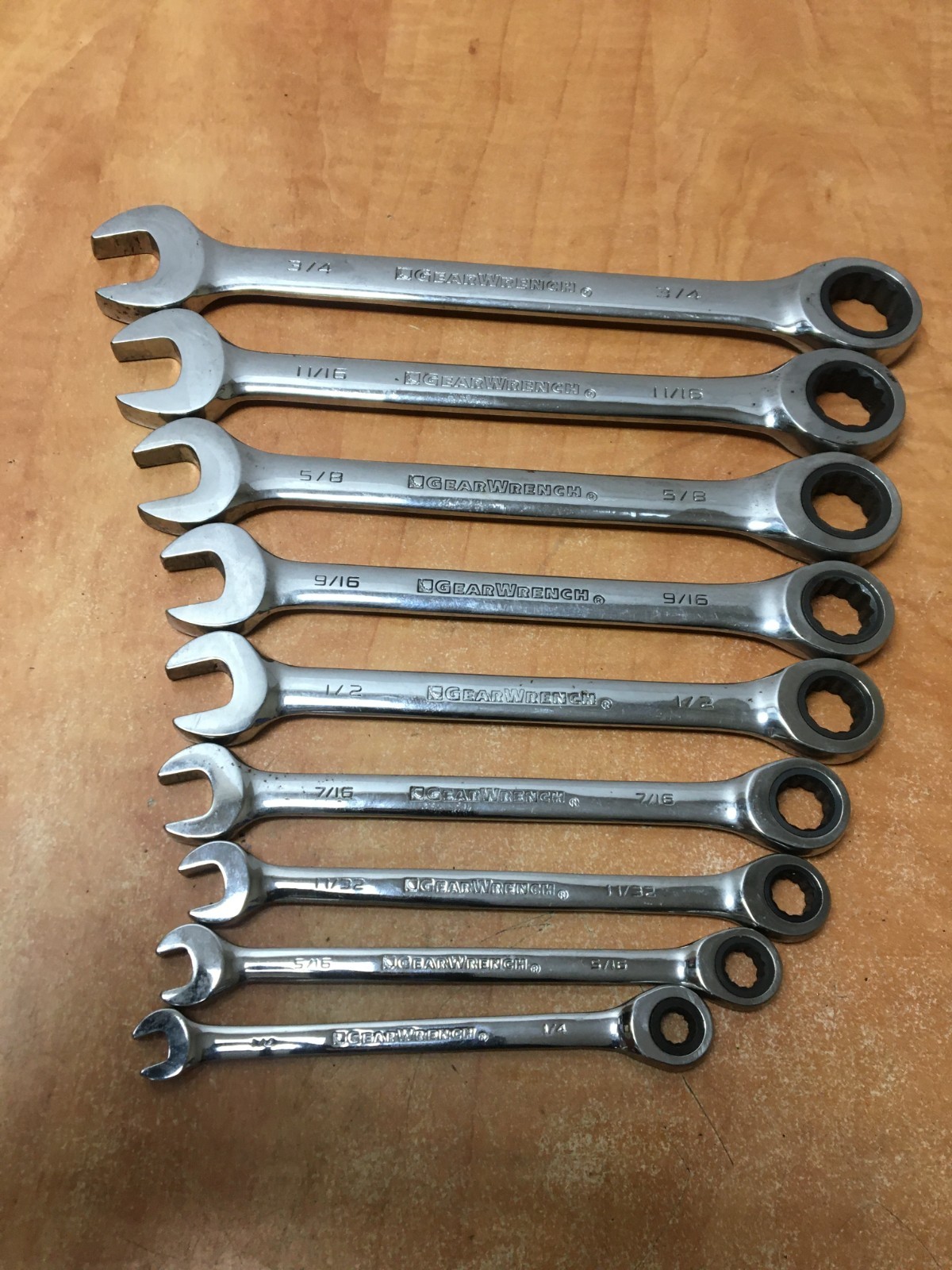 Gearwrench 20pc Ratcheting Wrench Set SAE Metric 8mm to 19mm 1/4 to 3/4