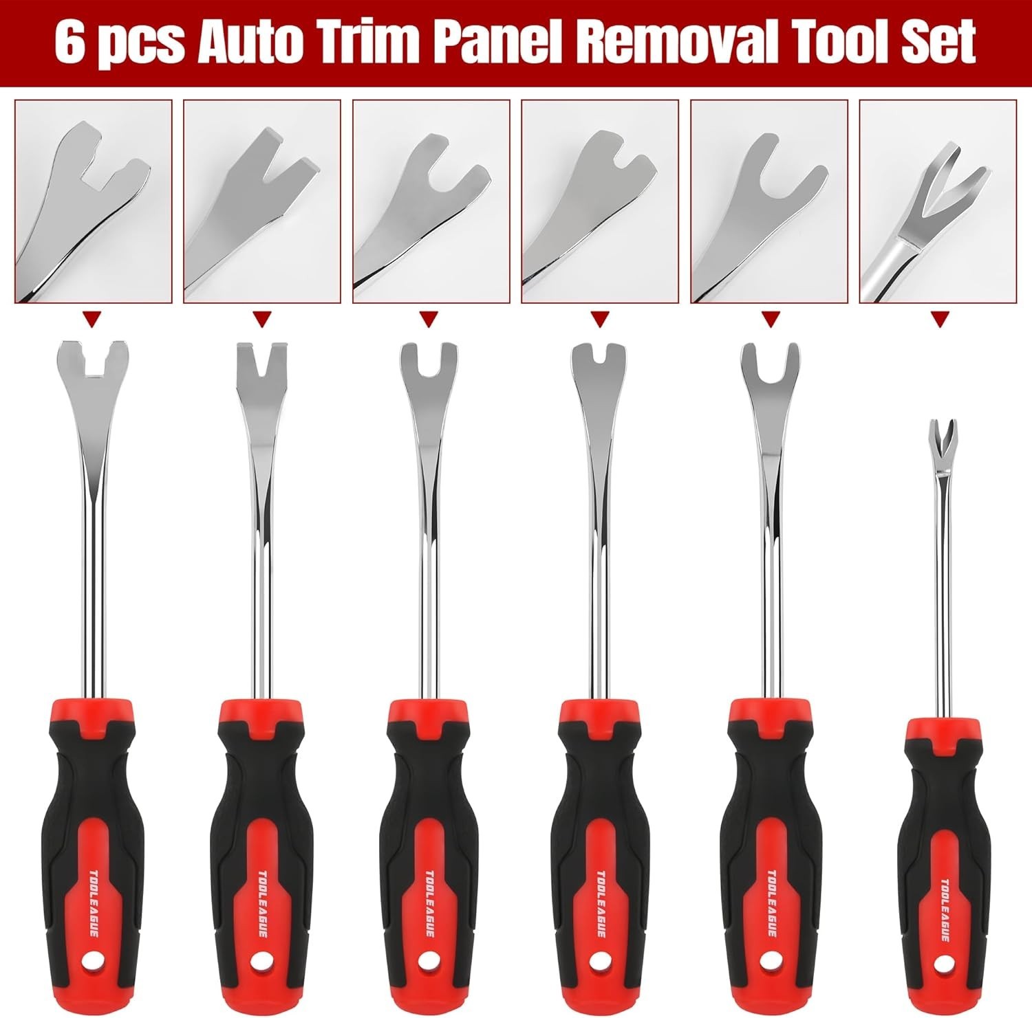 6Pcs Auto Upholstery Trim Panel Removal Tool Set,Car Trim Removal Tool, Faste…