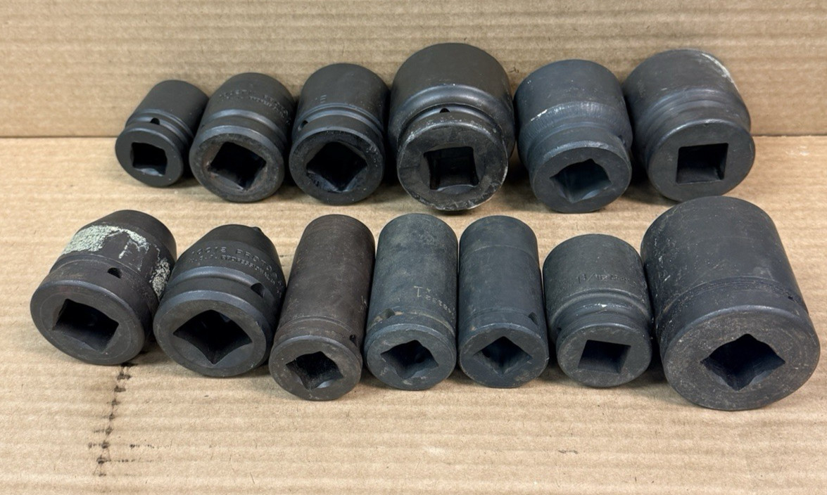 Heavy Duty USA Tool 1” & 3/4″ Impacting Socket 13pc Set Built To Last