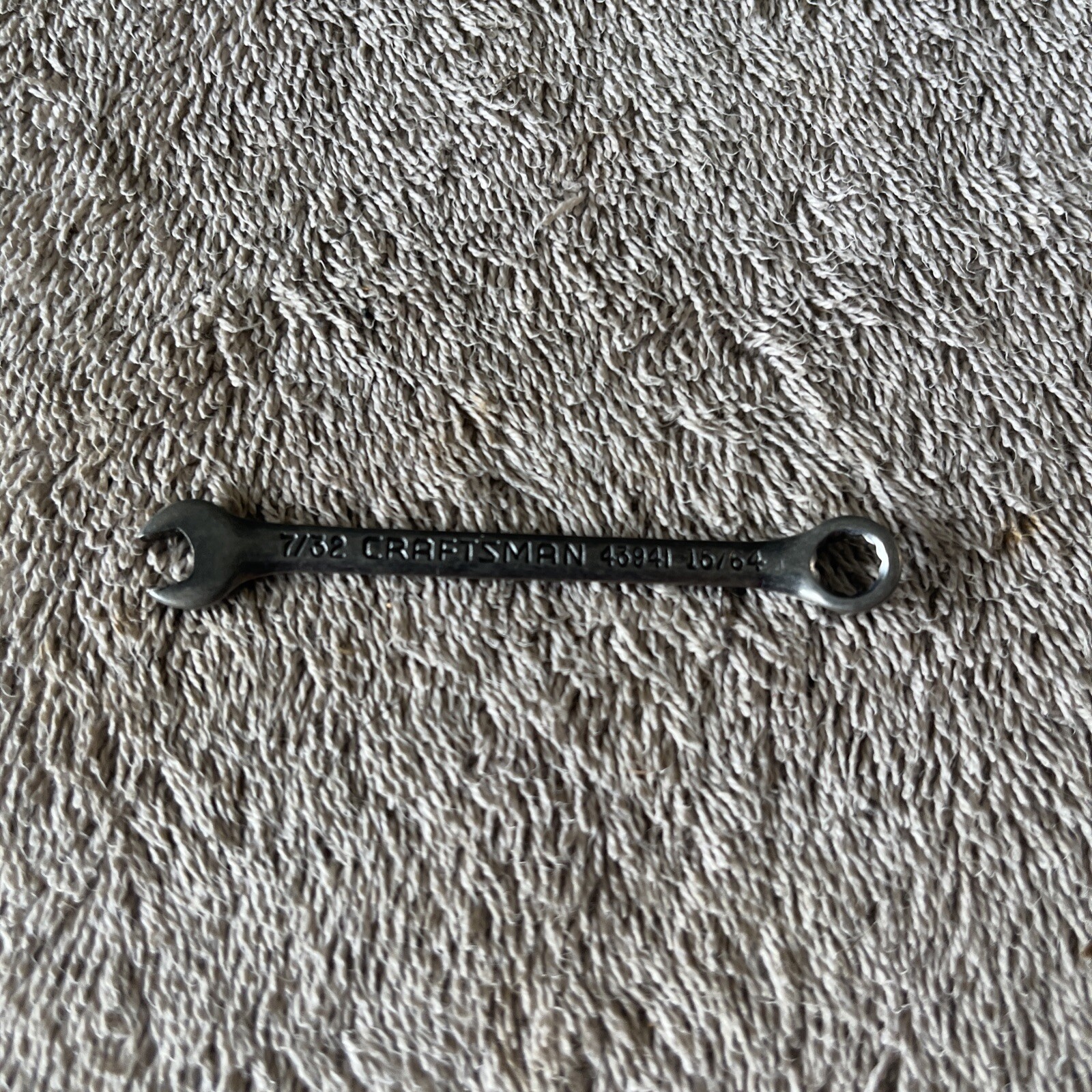 Craftsman 7/32″ x 15/64″ Ignition Midget Combination Wrench 43941 Bin #6