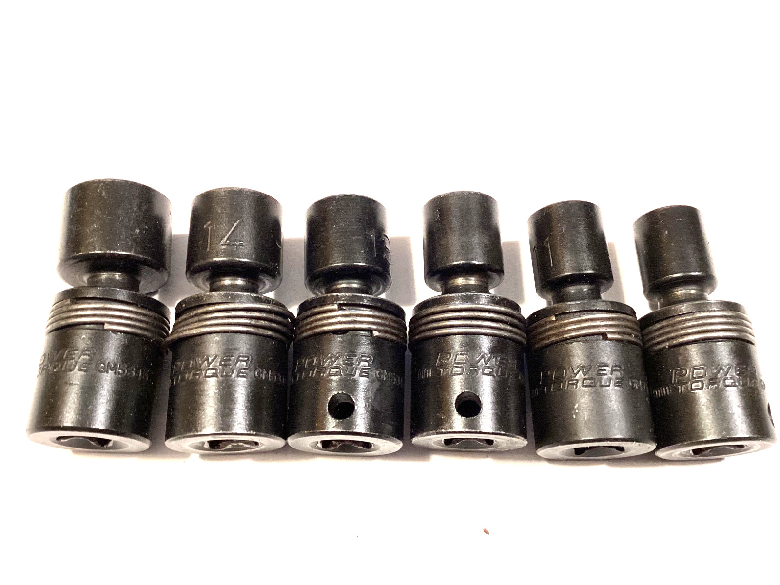 Power Torque 6 Piece Metric 6 Point Shallow Universal Socket Set 10MM-16MM NICE