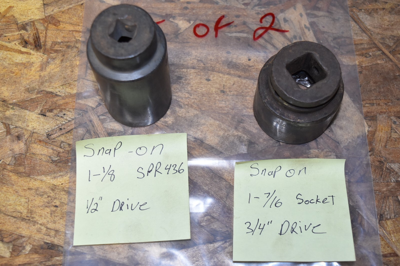 SNAP-ON TOOLS IM462 1-7/16” SOCKET 3/4 DRIVE & SPR 436 1-1/8 1/2″ DRIVE F/S