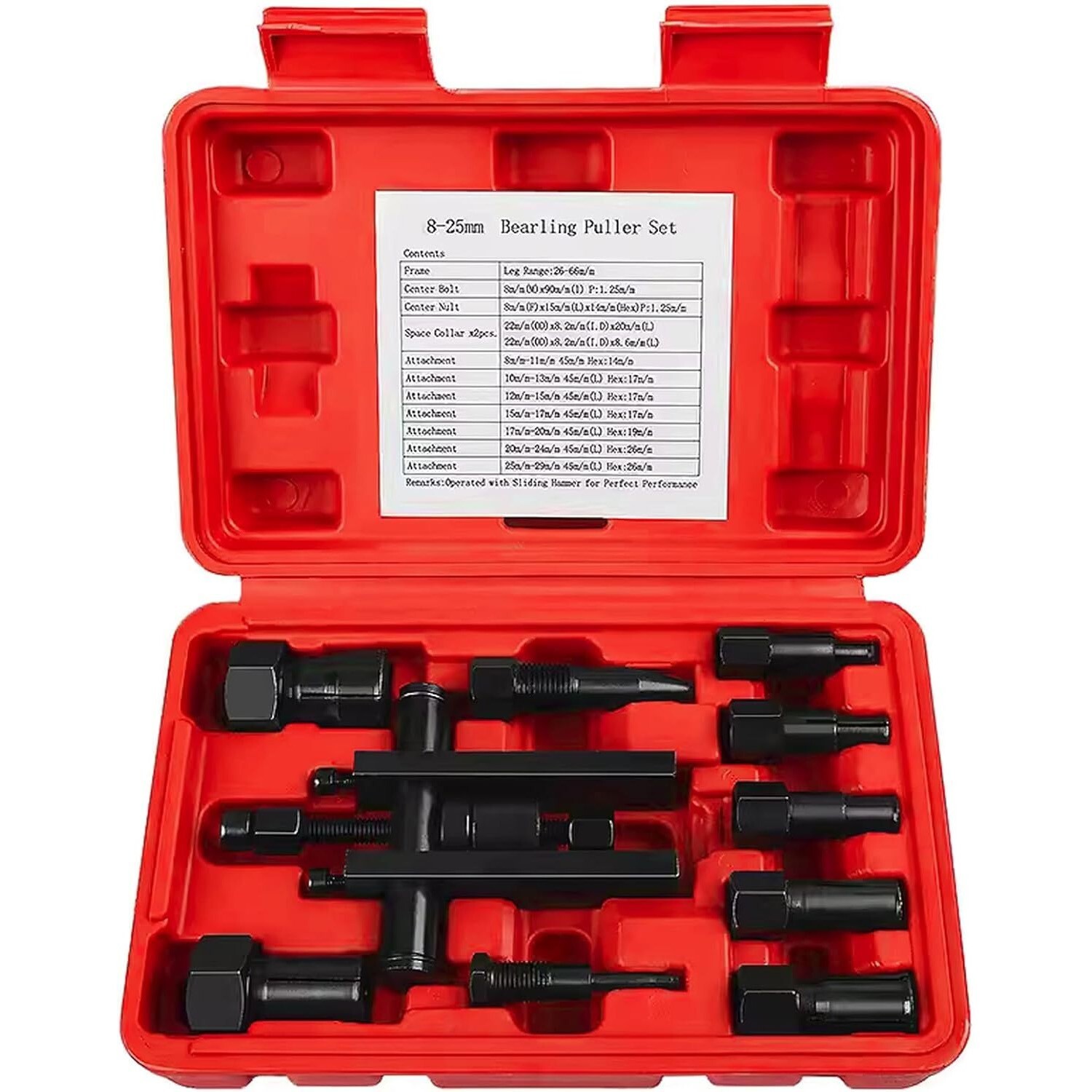 Motorcycle Bearing Puller Kit 8-25MM Motorcycle Inner Bearing Disassembly Tools