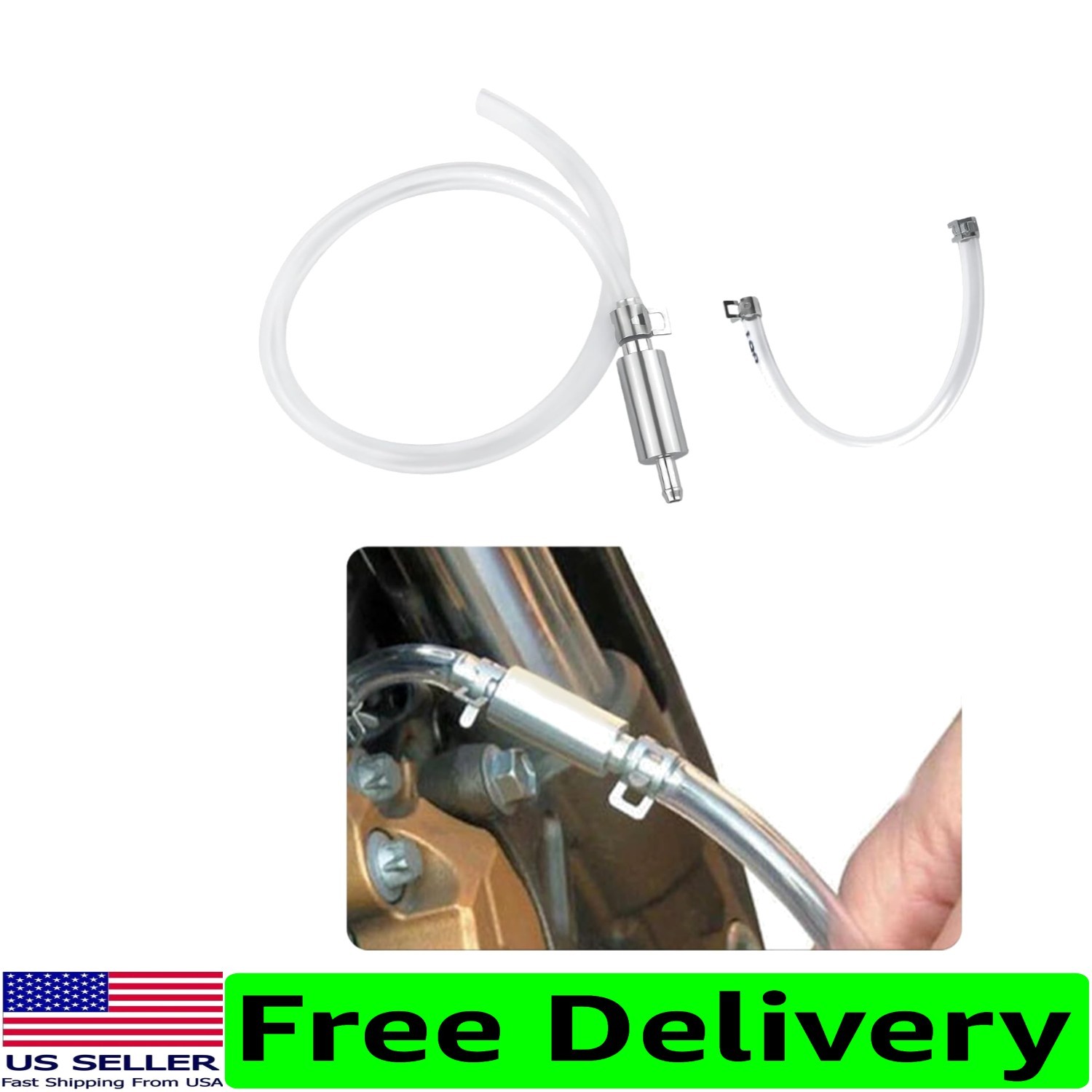 Efficient Brake Fluid Bleeder Kit – 1 Set with Hoses and Check Valve Included