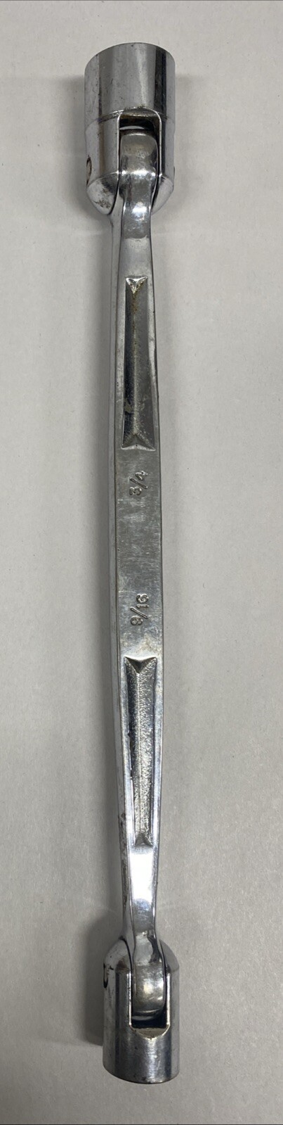Snap-On FH1824 Rare Unmarked Double Flex Head Socket End Wrench 12pt 9/16″ 3/4″