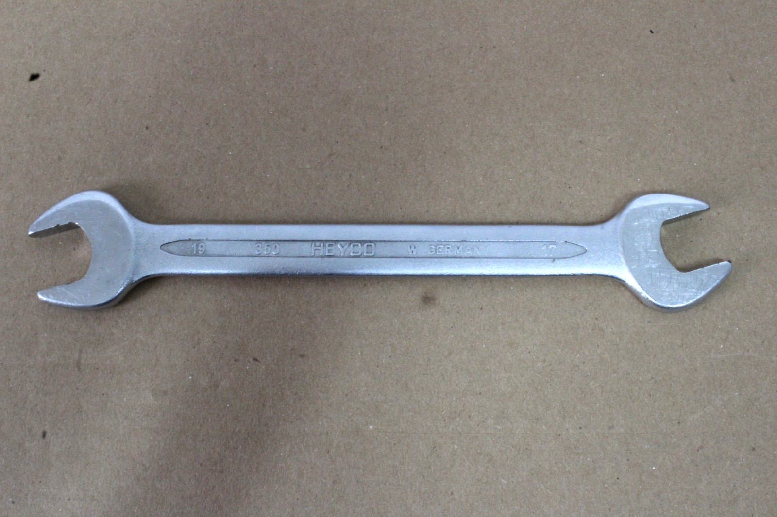 BMW Heyco 350 19mm-17mm & 17mm-14mm West Germany Open End Wrench Chrom-Vanadium
