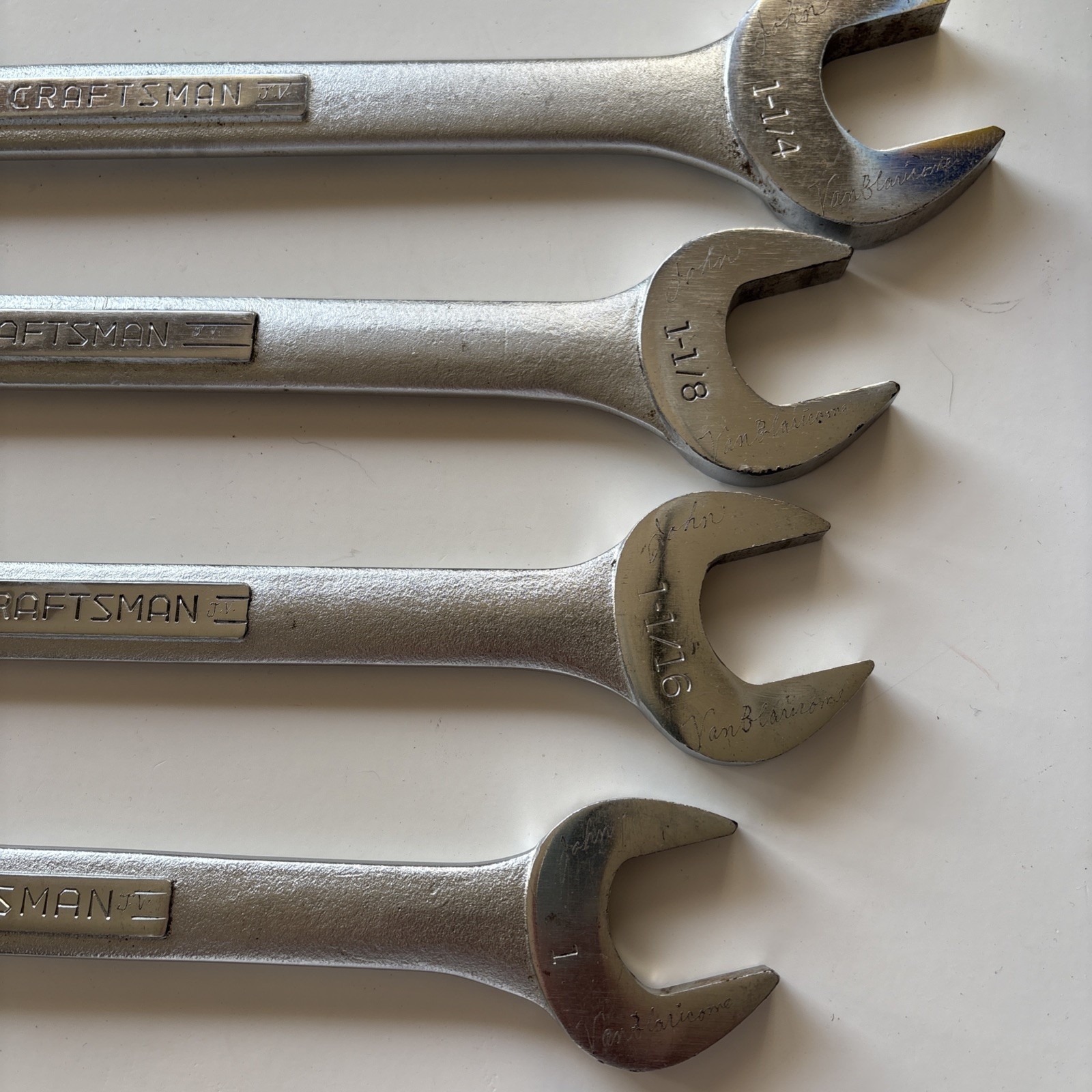 Craftsman SAE Combination Wrenches USA 12pt, 1″, 1-1/16, 1-1/18, 1-1/4 -V-SERIES