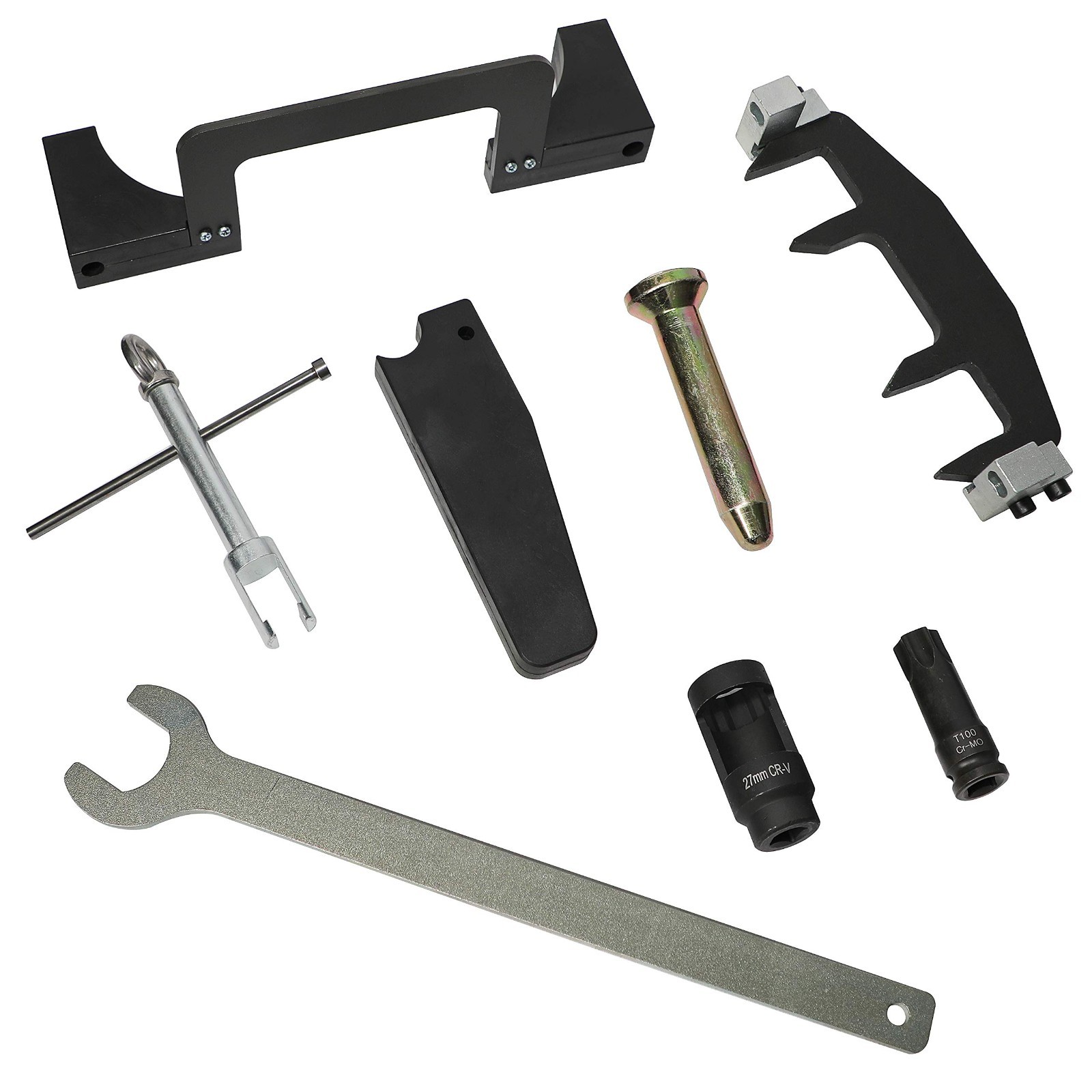 Camshaft Adjuster Timing Chain Tool Kit & Fuel Injector Remover Set for Mercedes