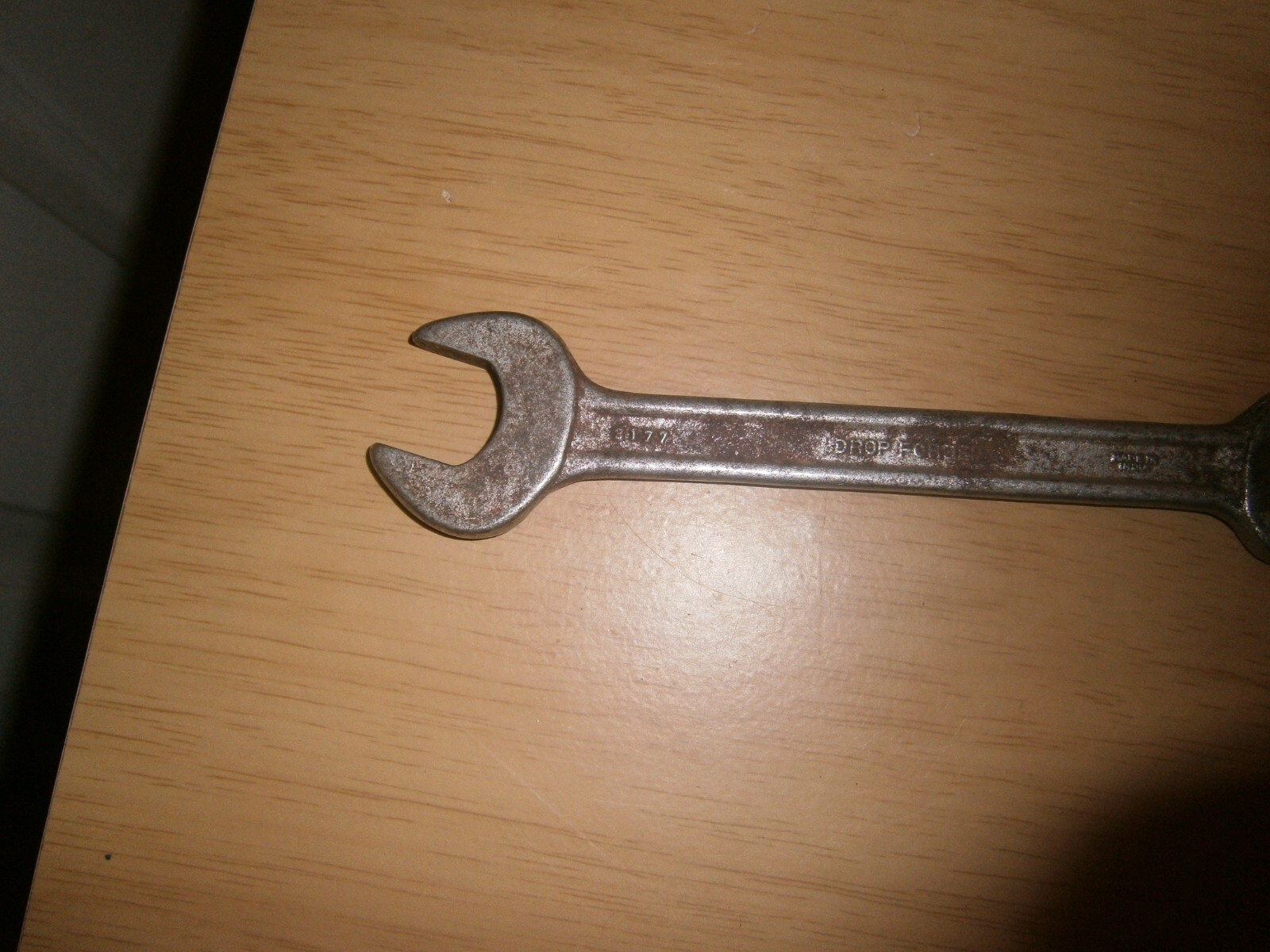Vintage silver tone spanner. 3/4 & 5/8 ends.(E6c)