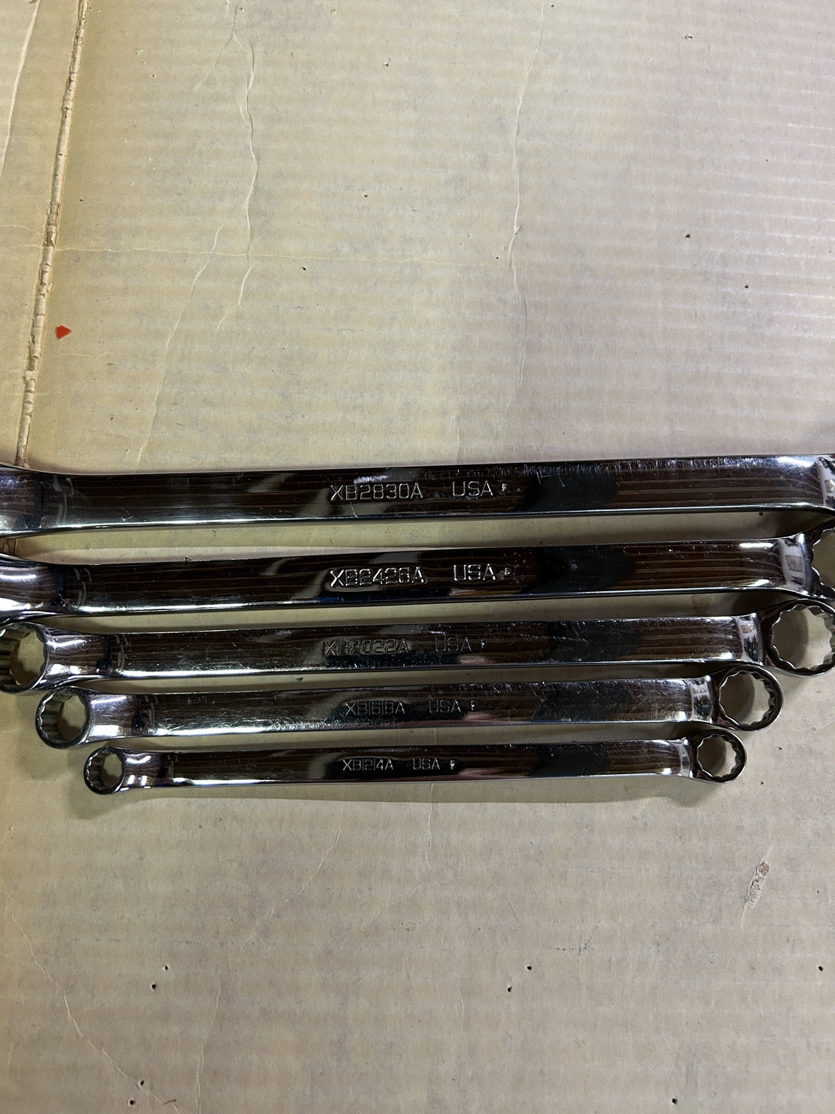 Snap On 5pc 12-Point SAE Box End 10 degree offset wrench set