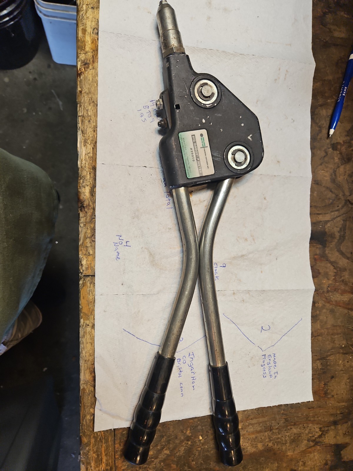 MARSON 22″ BIG DADDY RIVETER # 39010 HEAVY DUTY HAND TOOL RIVET MADE IN USA