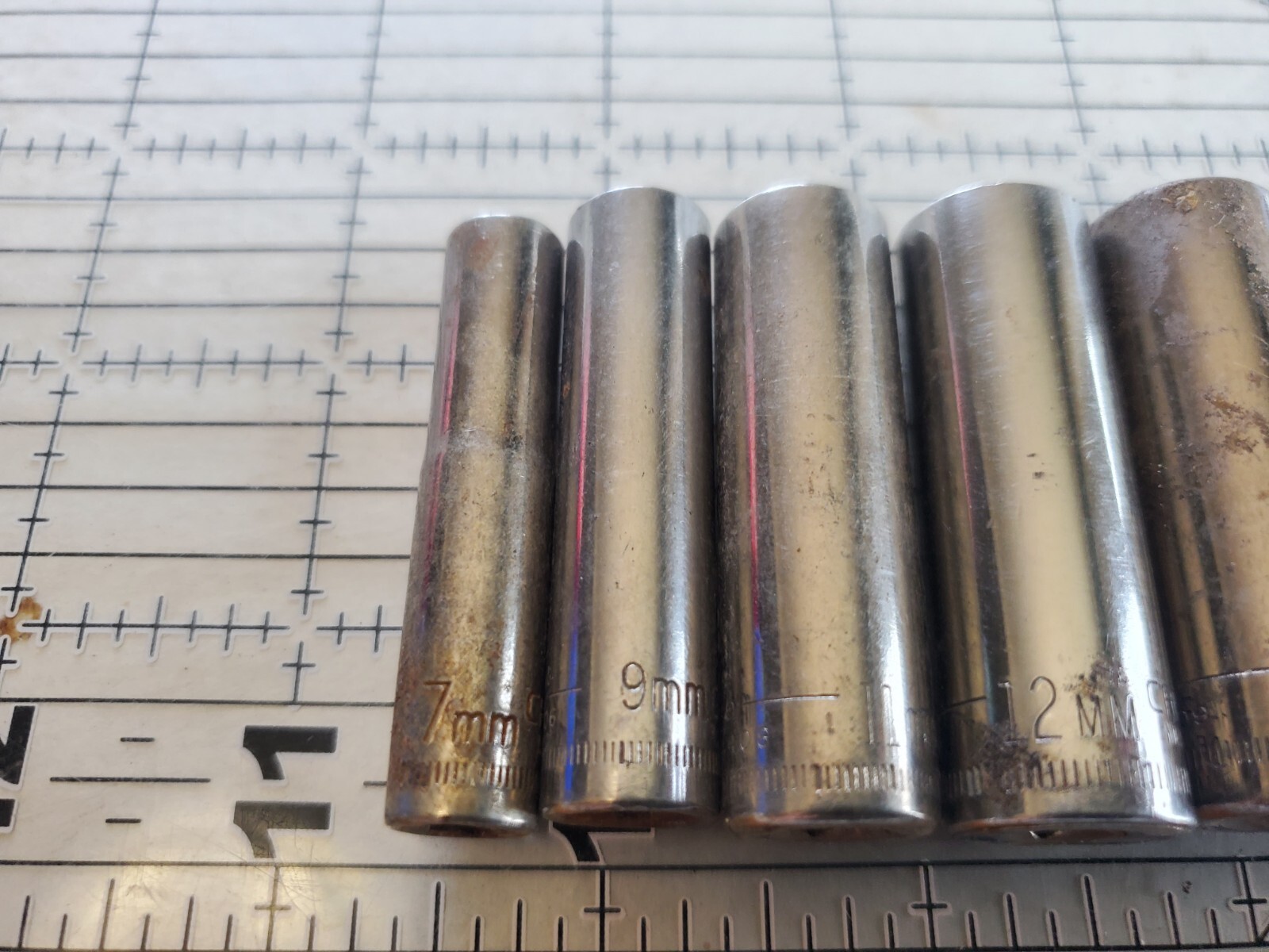 Craftsman USA 1/4″ Metric Socket Set Deep Well 6 Point Many Duplicates