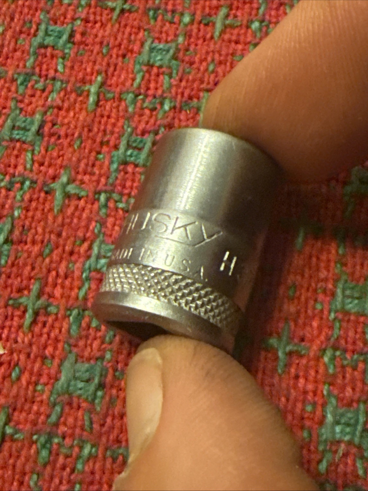 Vintage Husky Tools 3/8 Socket Double Square 8pt 3/8 Dr USA 🇺🇸 Early Knurl