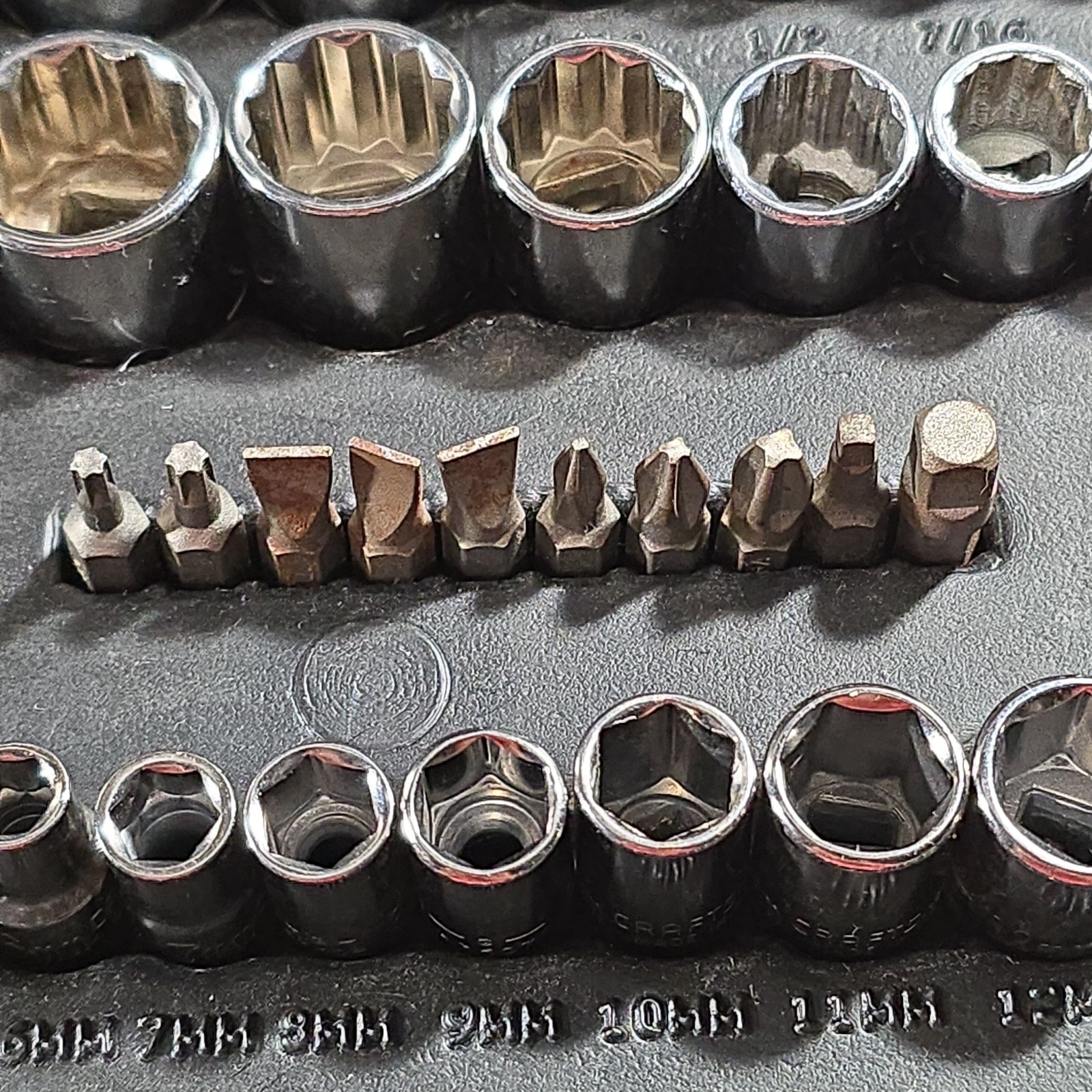 Vintage Craftsman 33618 107pc Metric & SAE Socket Set 1/4″ 3/8″ 1/2″ Drive