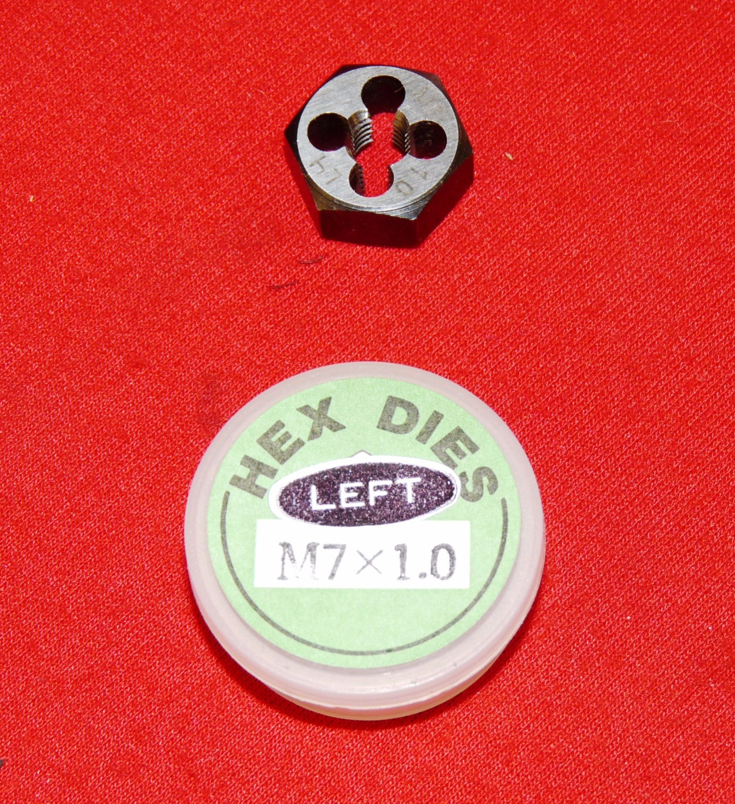 M7 X 1.0 7MM LEFT HAND x .62″ Hex Rethread Die Alfa MHD70758LCS LH Metric