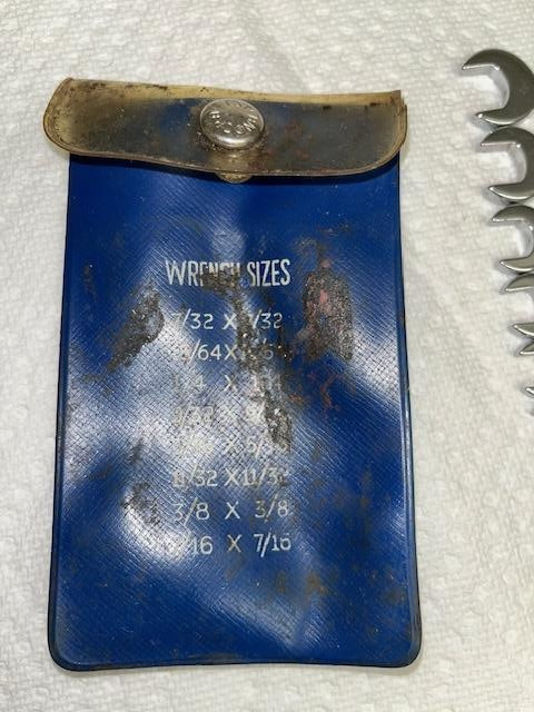 Vintage Craftsman -V- 4306 Crown Top 8 Piece Open-end SAE Ignition Wrench Set