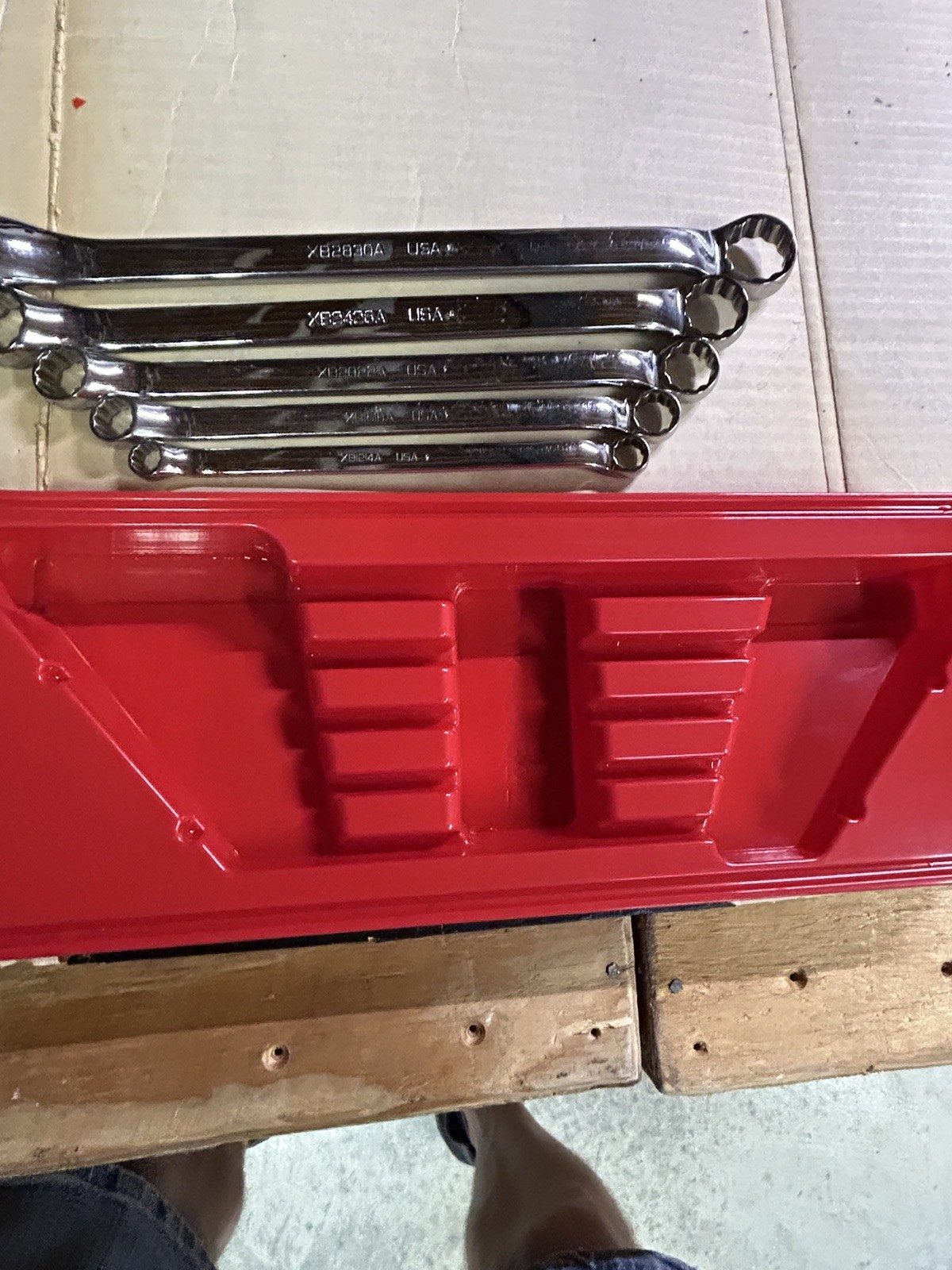 Snap On 5pc 12-Point SAE Box End 10 degree offset wrench set