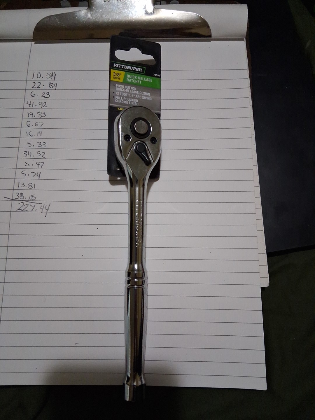 Pittsburg 3/8″ Drive Quick Release Ratchet Brand New