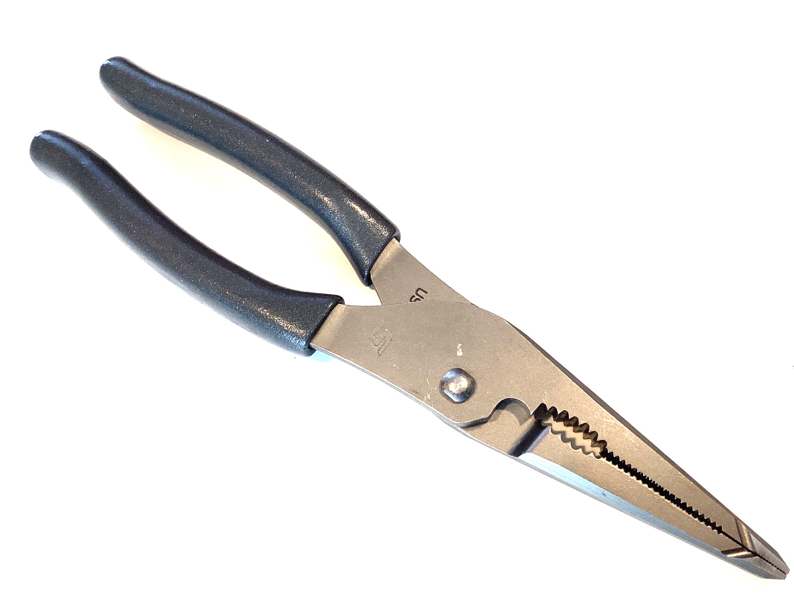 Snap on Tools LN47ACF NEW 9” Titanium Gray Soft Grip Long Nose Slip Joint Pliers