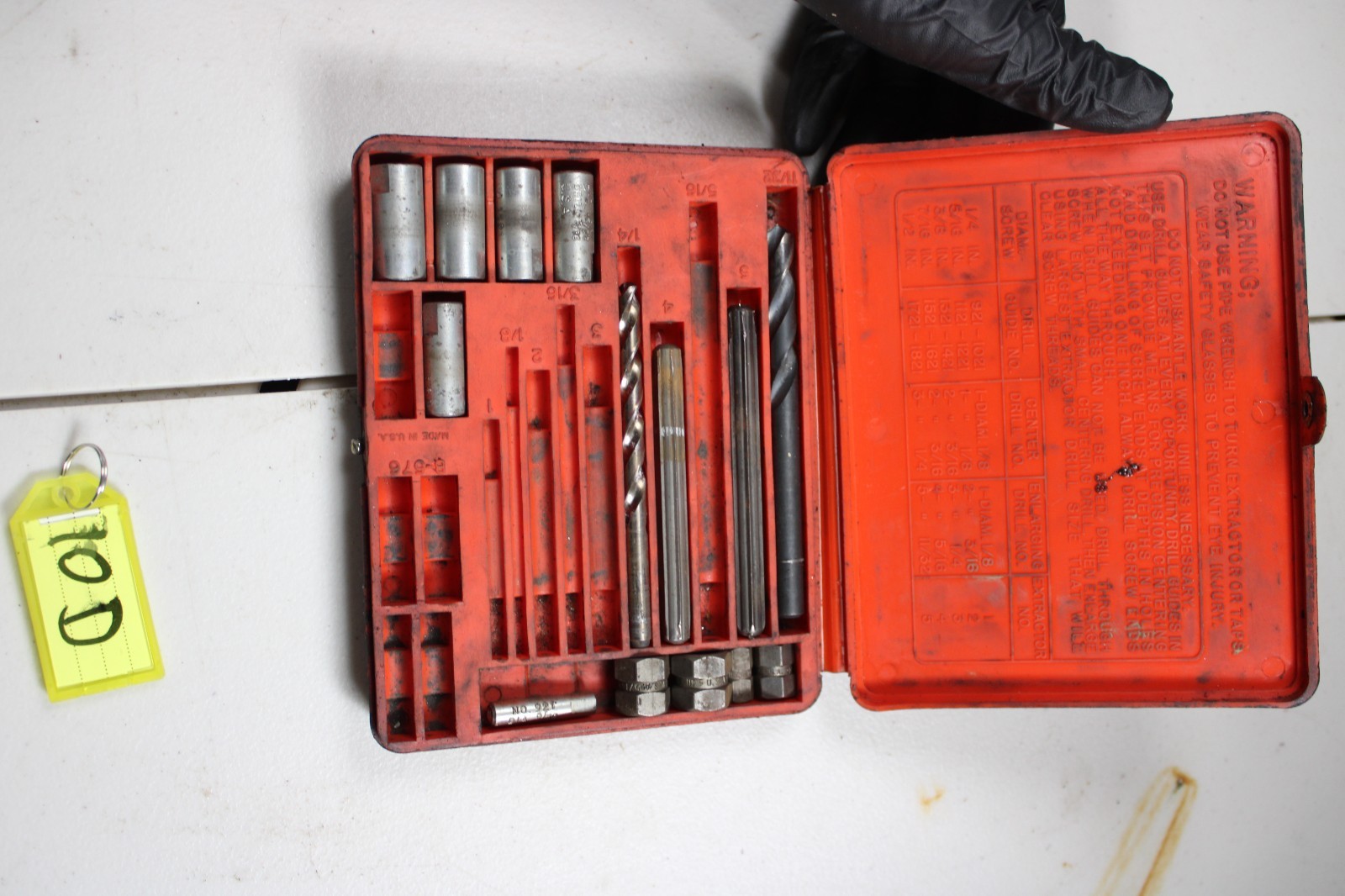 Vintage Blue Point Snap-On Screw Extractor Set No. E-1020 Complete in Case