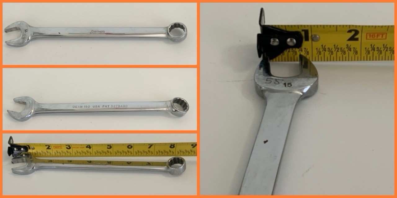 SNAP ON Combination Wrenches SET OF 8—10/11/13/14/15/16/17/18 mm 12 Pt-Flank Dry