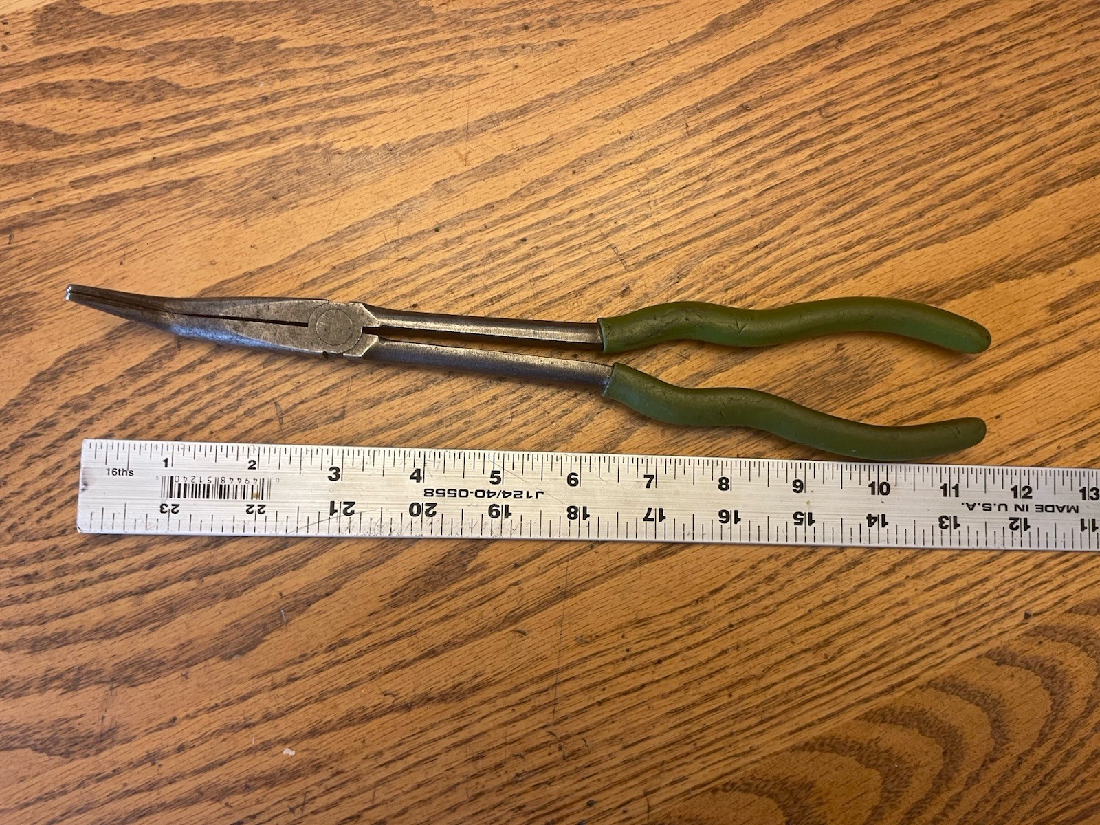 HD Long Reach (11″) Hooked Bent Needle Nose Pliers Mechanic Hand Tools