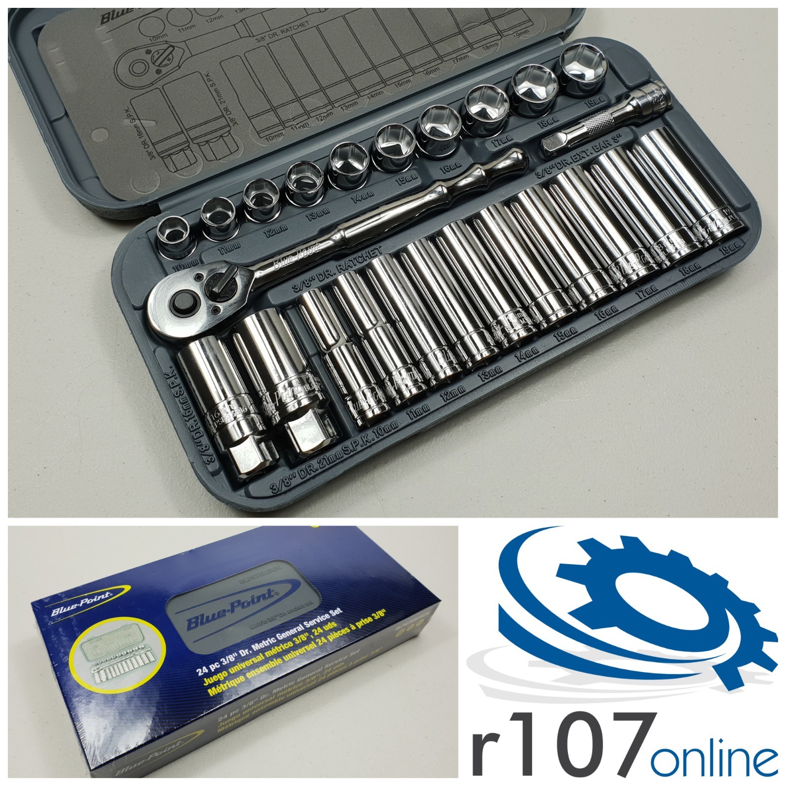 Blue Point 24pc 3/8″ Socket Set – As sold by Snap On.