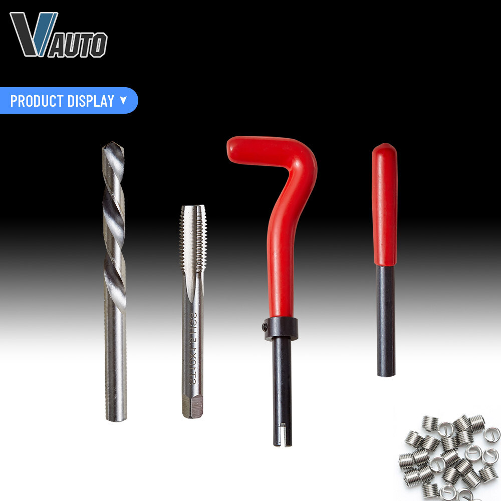 131pcs Metric Thread Repair Insert Kit M5 M6 M8 M10 M12 Helicoil Car Coil Tool