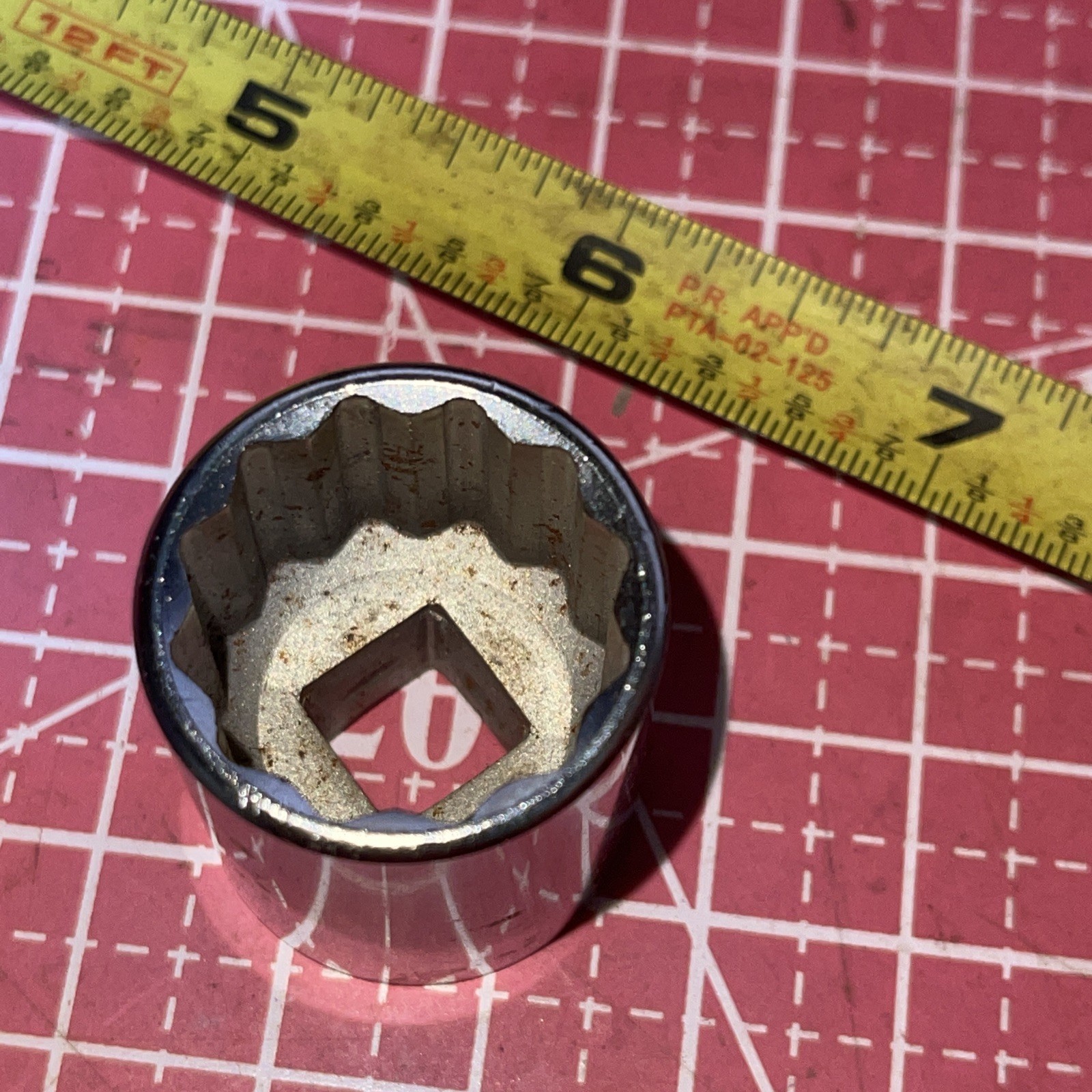 NOS Granco USA 0751 11/16 In SAE 3/8 Drive 12 point Socket Vintage 11/16”