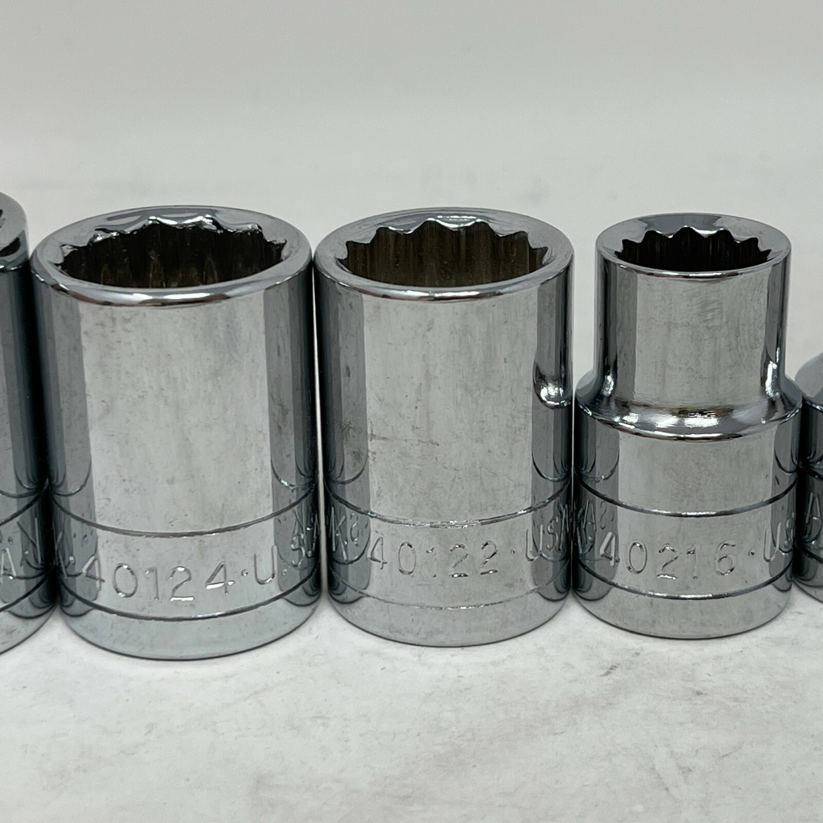 SK Tools 12Pts 1/2” Drive 8 Socket Set 40212 3/8″ To 40132 1″ New Old Stock SAE