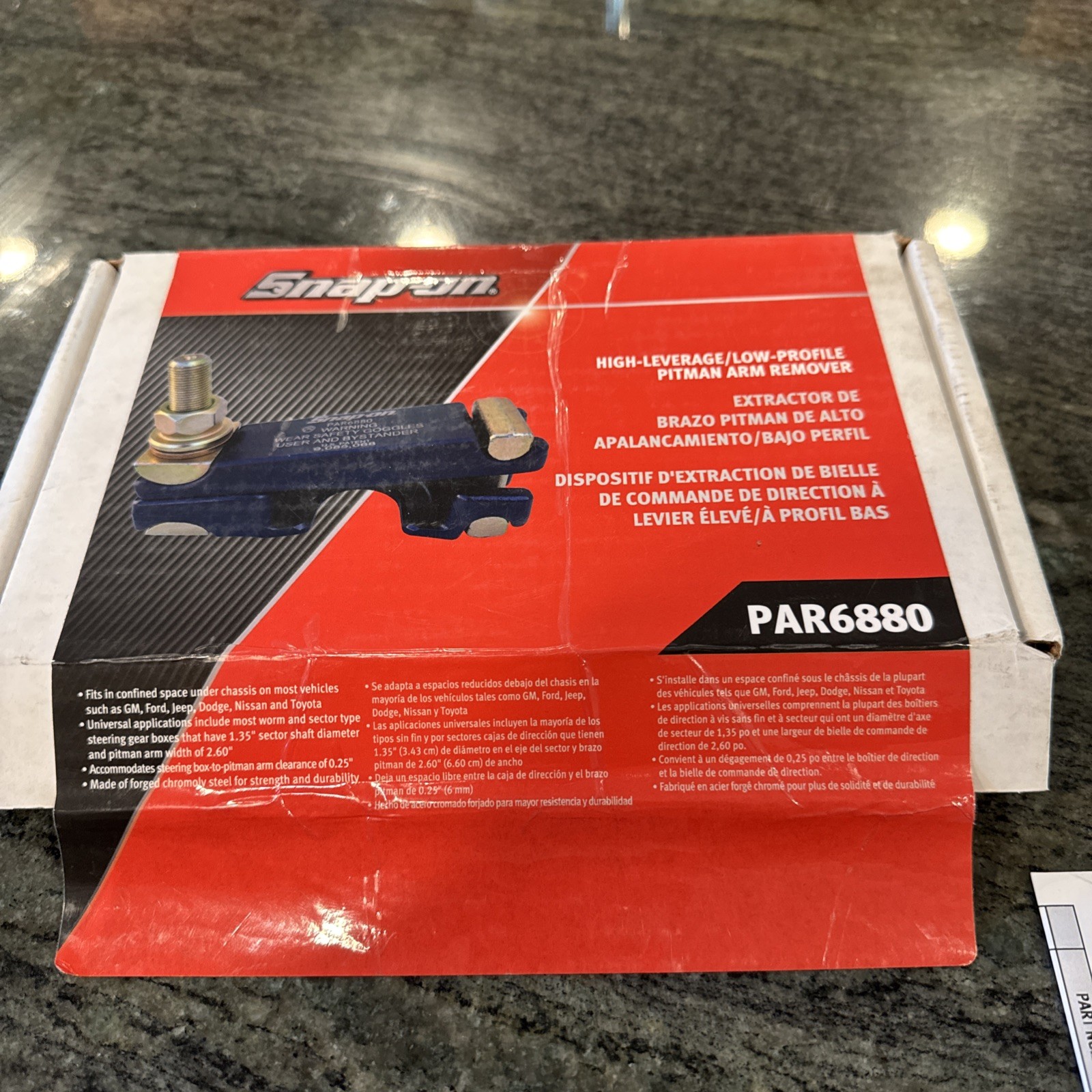 Snap On High-Leverage/Low-Profile Pitman Arm Puller PAR6880