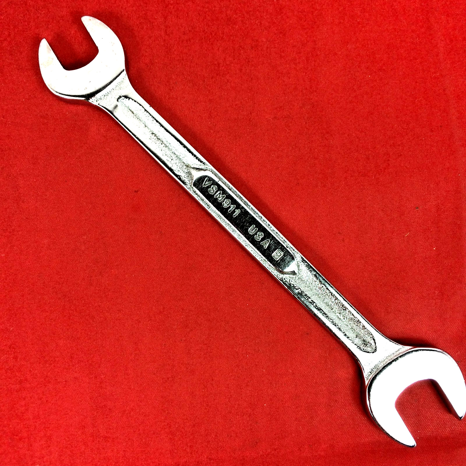 1968 Snap-on 9mm x 11mm VSM911 Metric Open-end Wrench Underline