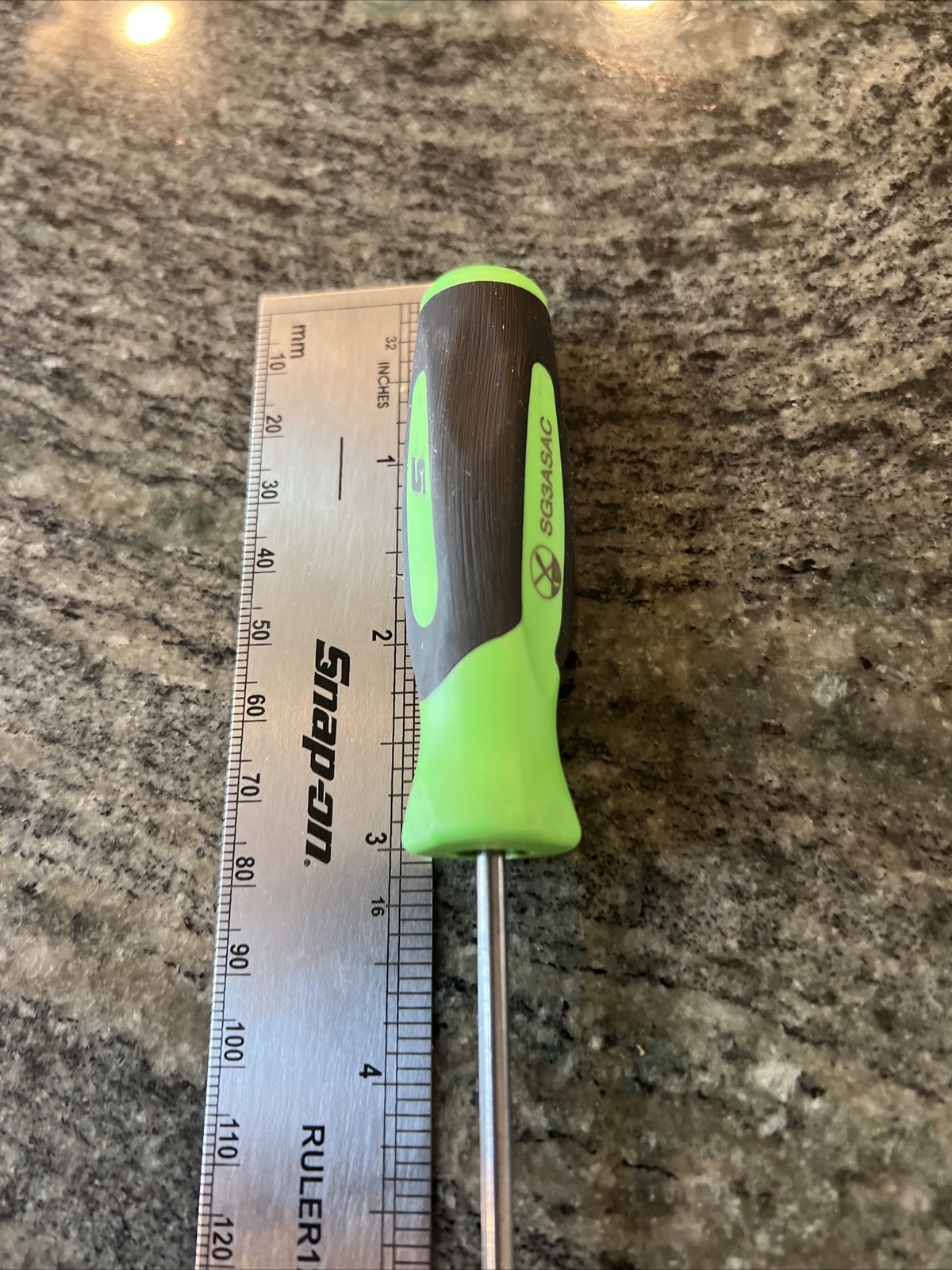 Snap On sg3asacg mini awl with soft grip handle green