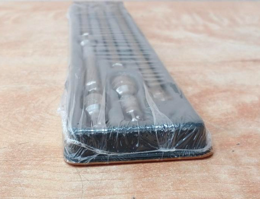 Snap-on 106BTMX 6 Piece 1/4” Drive Knurled Chrome Socket Extension Set Unused