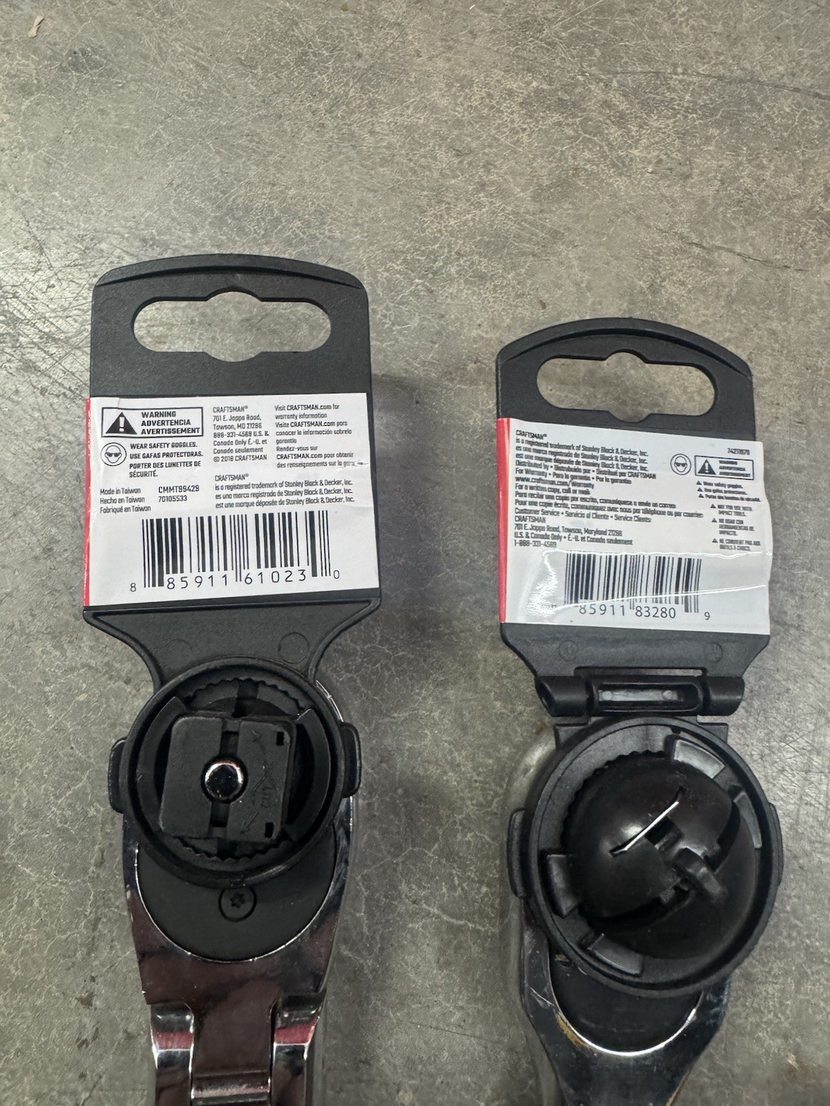 Craftsman 1/2 Flex Head Ratchet And Low Profile Ratchet Set