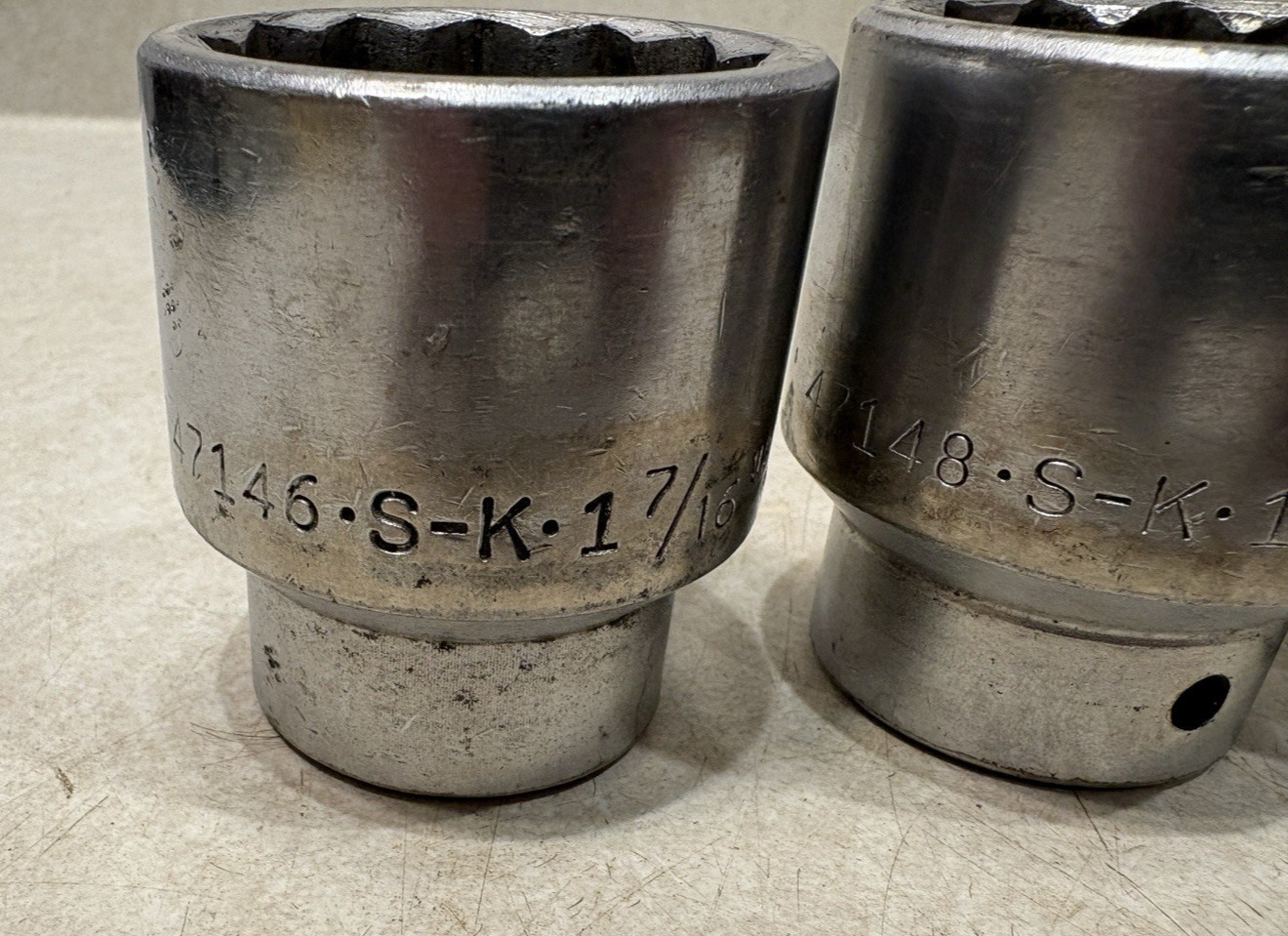 S-K Tools 3/4″ Drive Sockets 47154, 47152, 47150, 47148, 47146 1-7/16 to 1-11/16